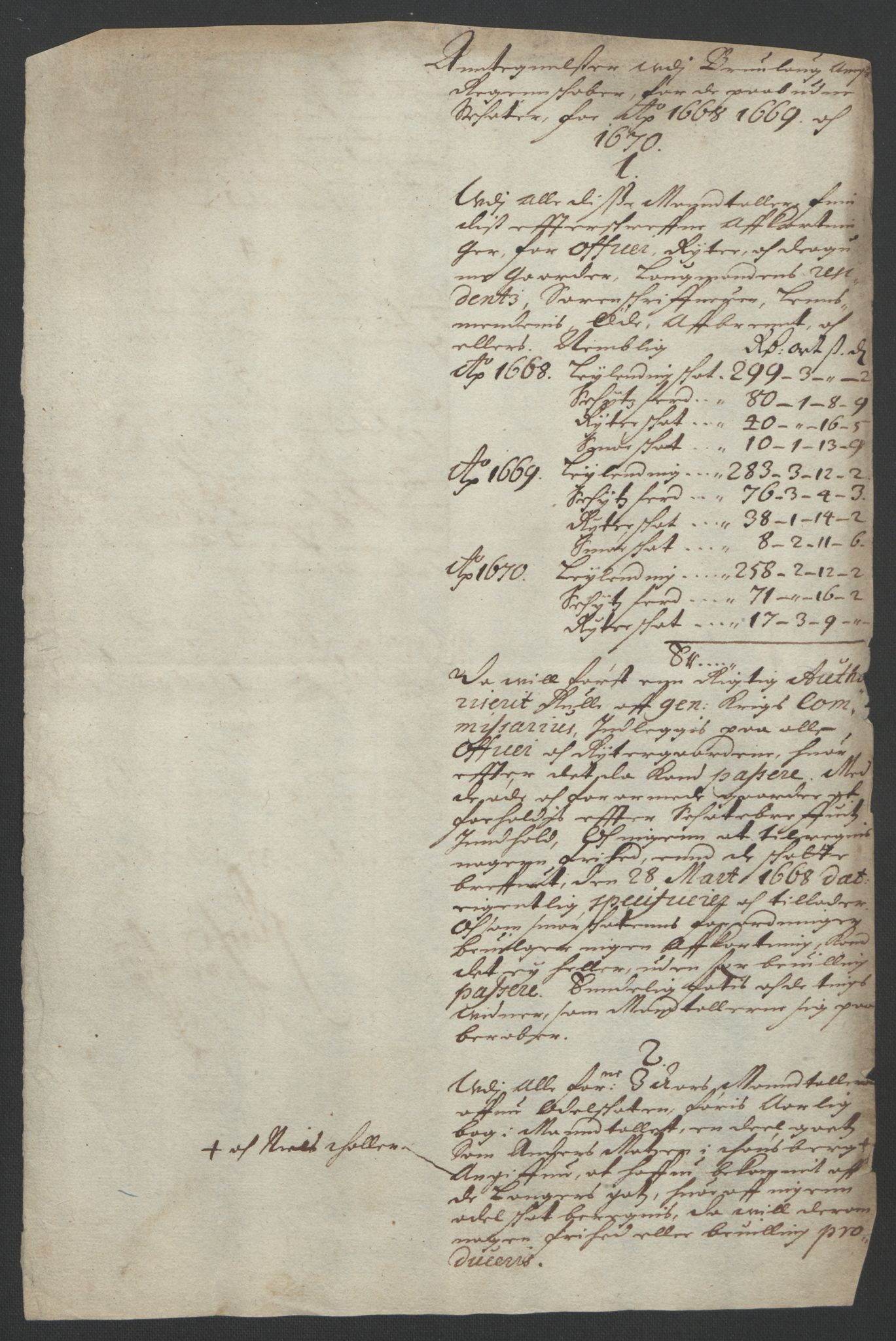 Rentekammeret inntil 1814, Reviderte regnskaper, Fogderegnskap, RA/EA-4092/R33/L1965: Fogderegnskap Larvik grevskap, 1669-1670, s. 257