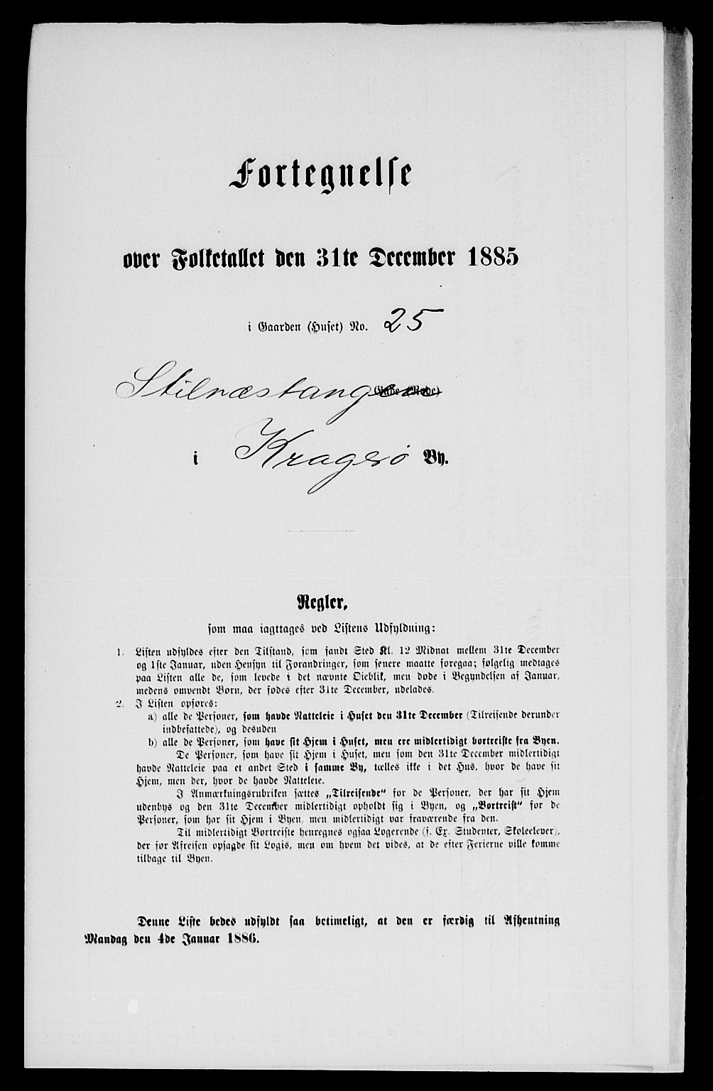 SAKO, Folketelling 1885 for 0801 Kragerø kjøpstad, 1885, s. 52