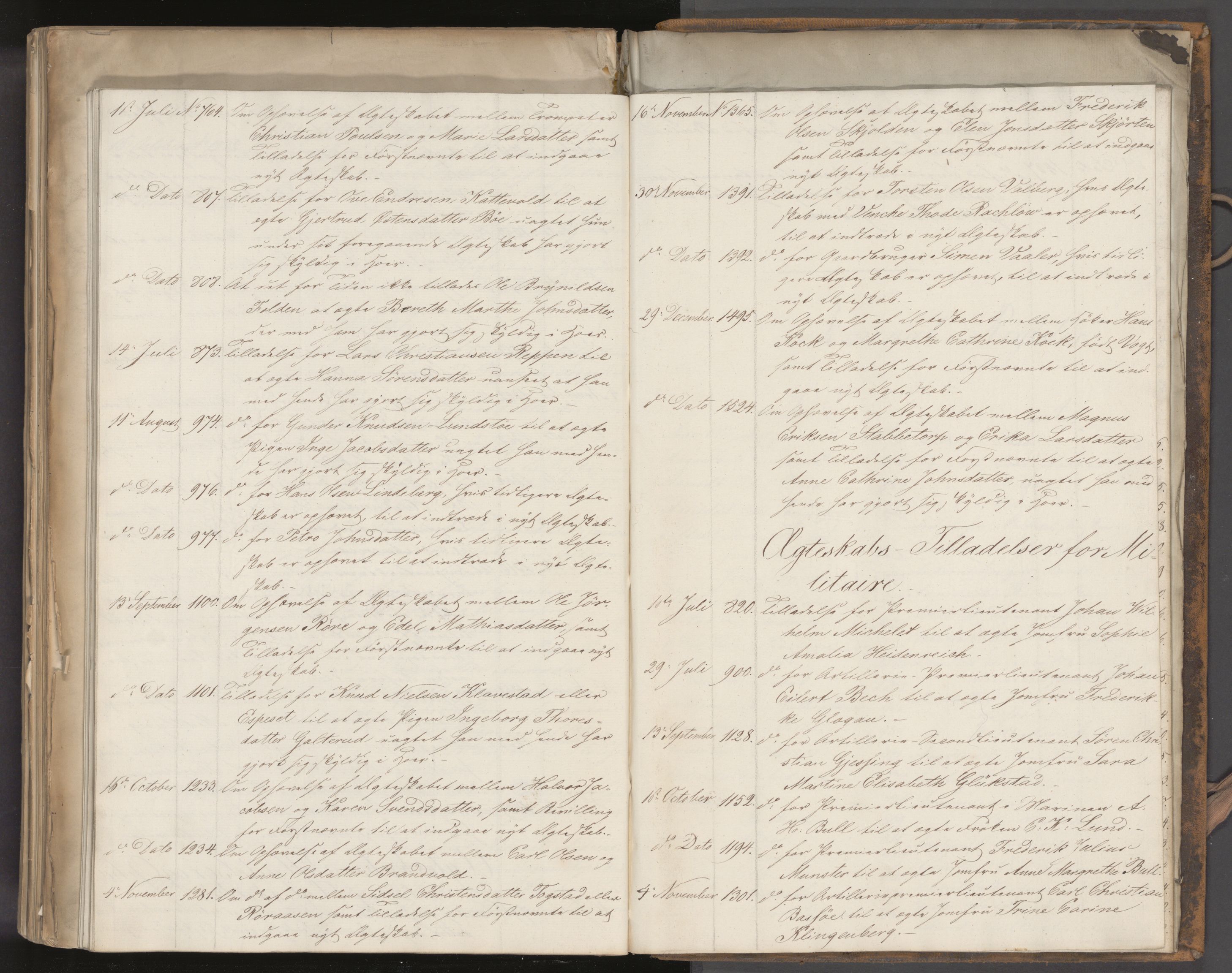 Statsrådssekretariatet, AV/RA-S-1001/A/Ab/L0054: Kgl. res. nr. 764-1554, 2. halvår, 1841