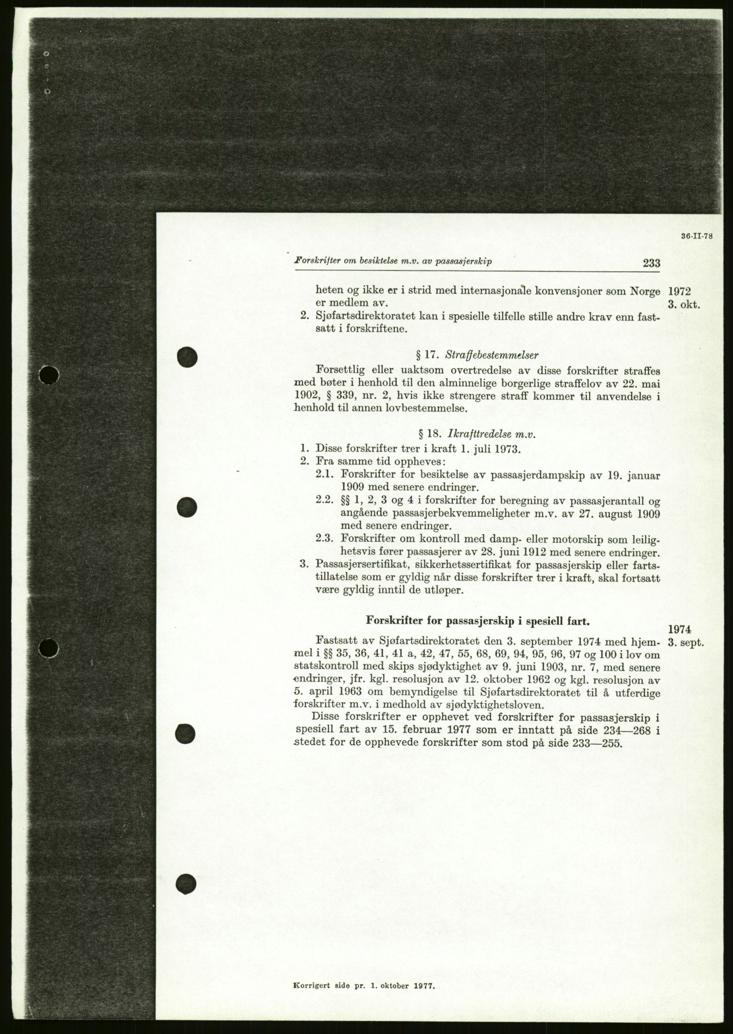 Sjøfartsdirektoratet med forløpere, generelt arkiv, AV/RA-S-1407/D/Du/Duc/L0642/0001: Skipskontrollen - Forskrifter / Forskrift om utleiebåter (2 mapper), 1978-1987, s. 221