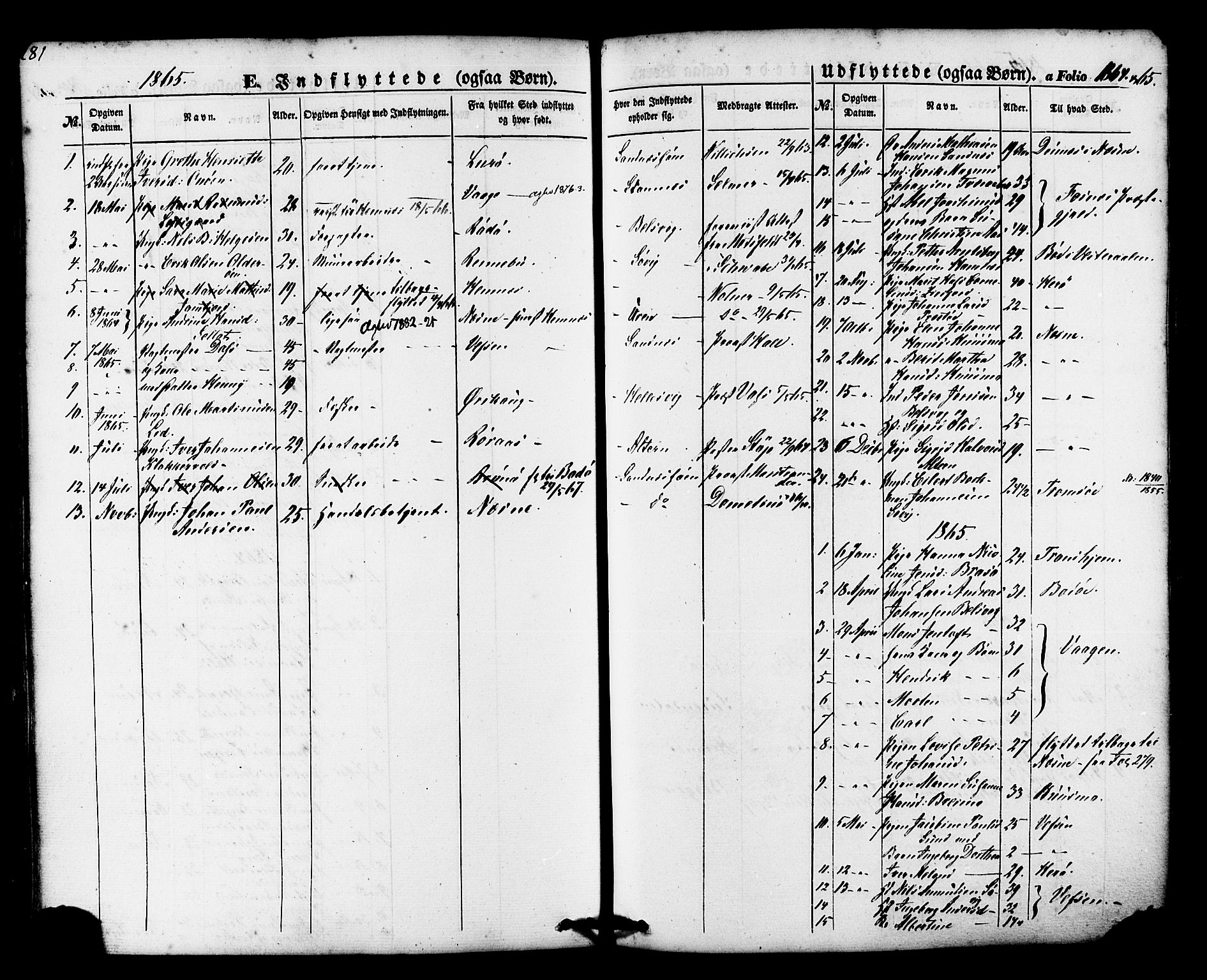 Ministerialprotokoller, klokkerbøker og fødselsregistre - Nordland, SAT/A-1459/830/L0448: Ministerialbok nr. 830A12, 1855-1878, s. 281