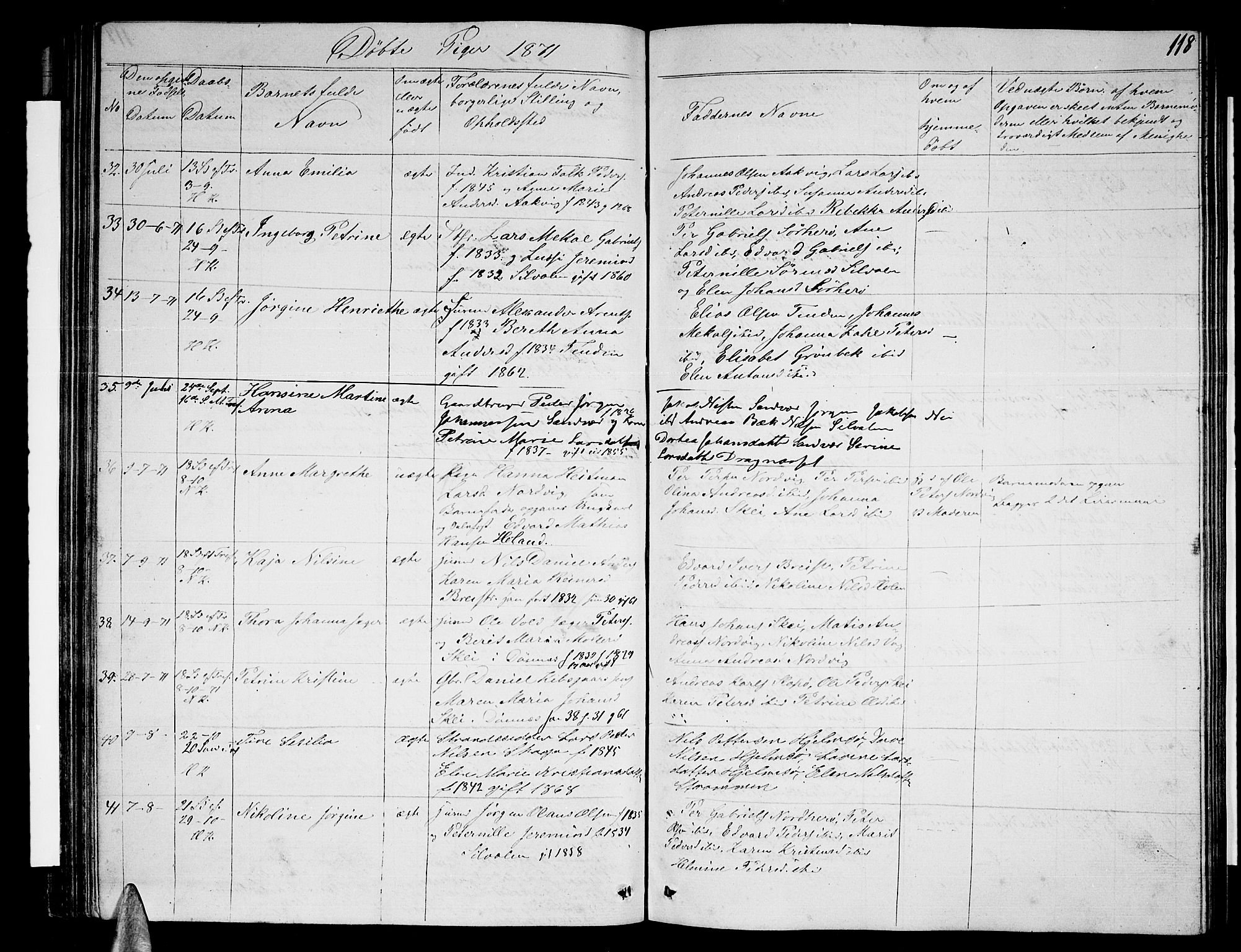 Ministerialprotokoller, klokkerbøker og fødselsregistre - Nordland, AV/SAT-A-1459/834/L0512: Klokkerbok nr. 834C03, 1862-1877, s. 118