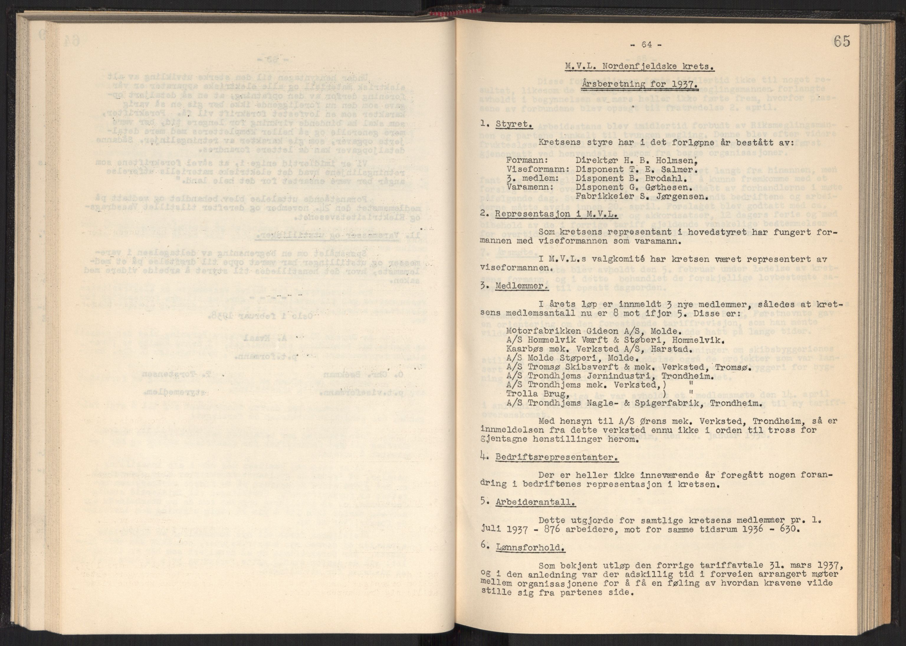 Teknologibedriftenes Landsforening TBL, AV/RA-PA-1700/A/Ad/L0006: Årsberetning med register, 1937-1943, s. 65