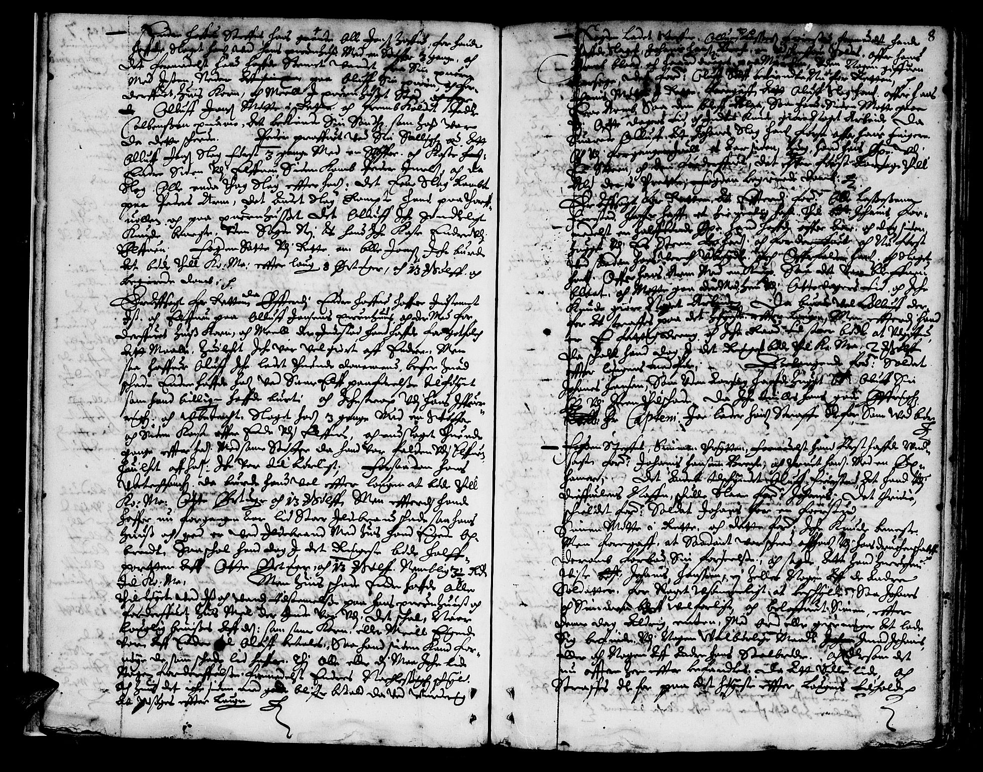 Ytre Sogn tingrett, AV/SAB-A-2601/1/F/Fa/L0005: Tingbok (justisprotokoll), 1667, s. 7b-8a