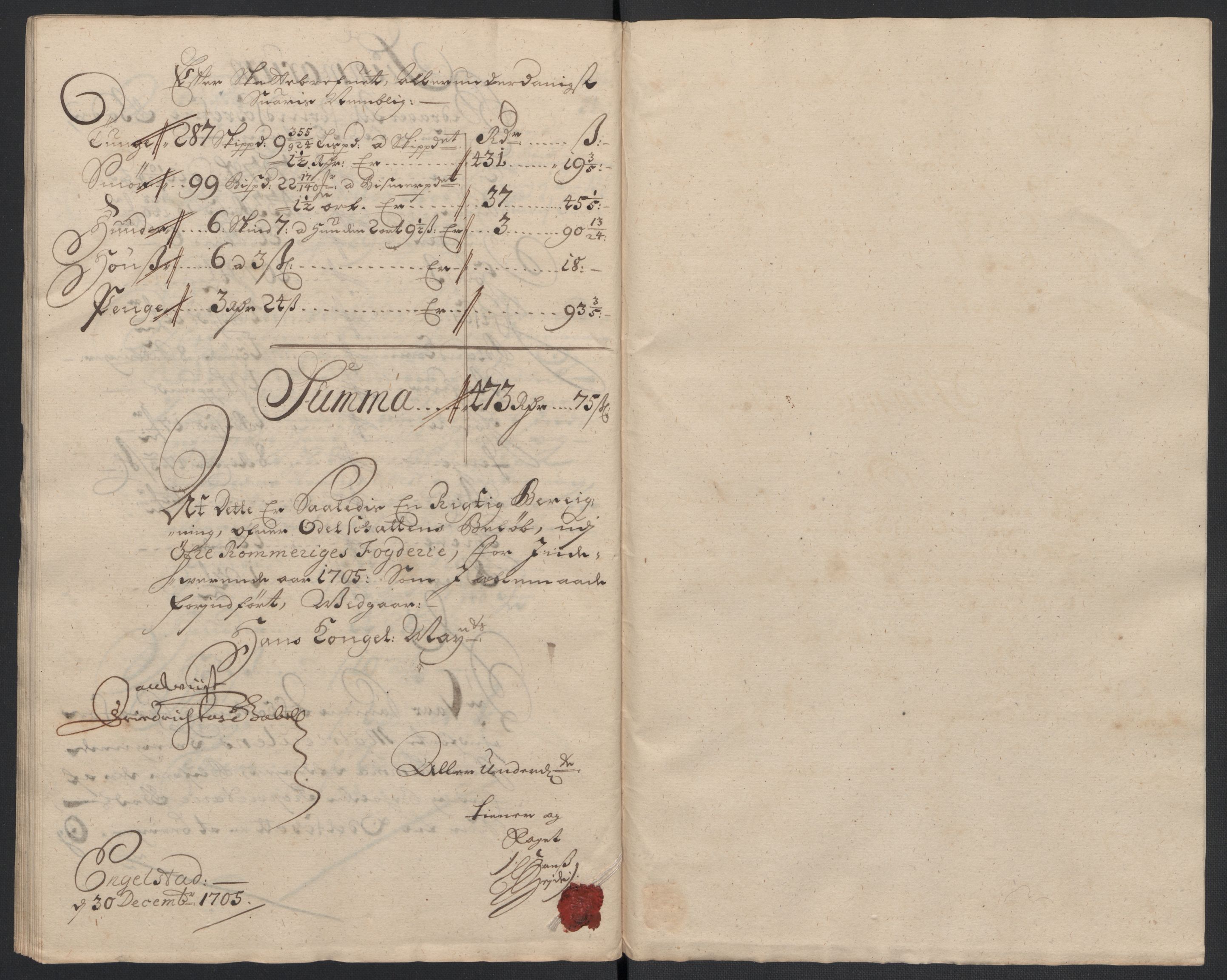 Rentekammeret inntil 1814, Reviderte regnskaper, Fogderegnskap, AV/RA-EA-4092/R12/L0717: Fogderegnskap Øvre Romerike, 1704-1705, s. 364