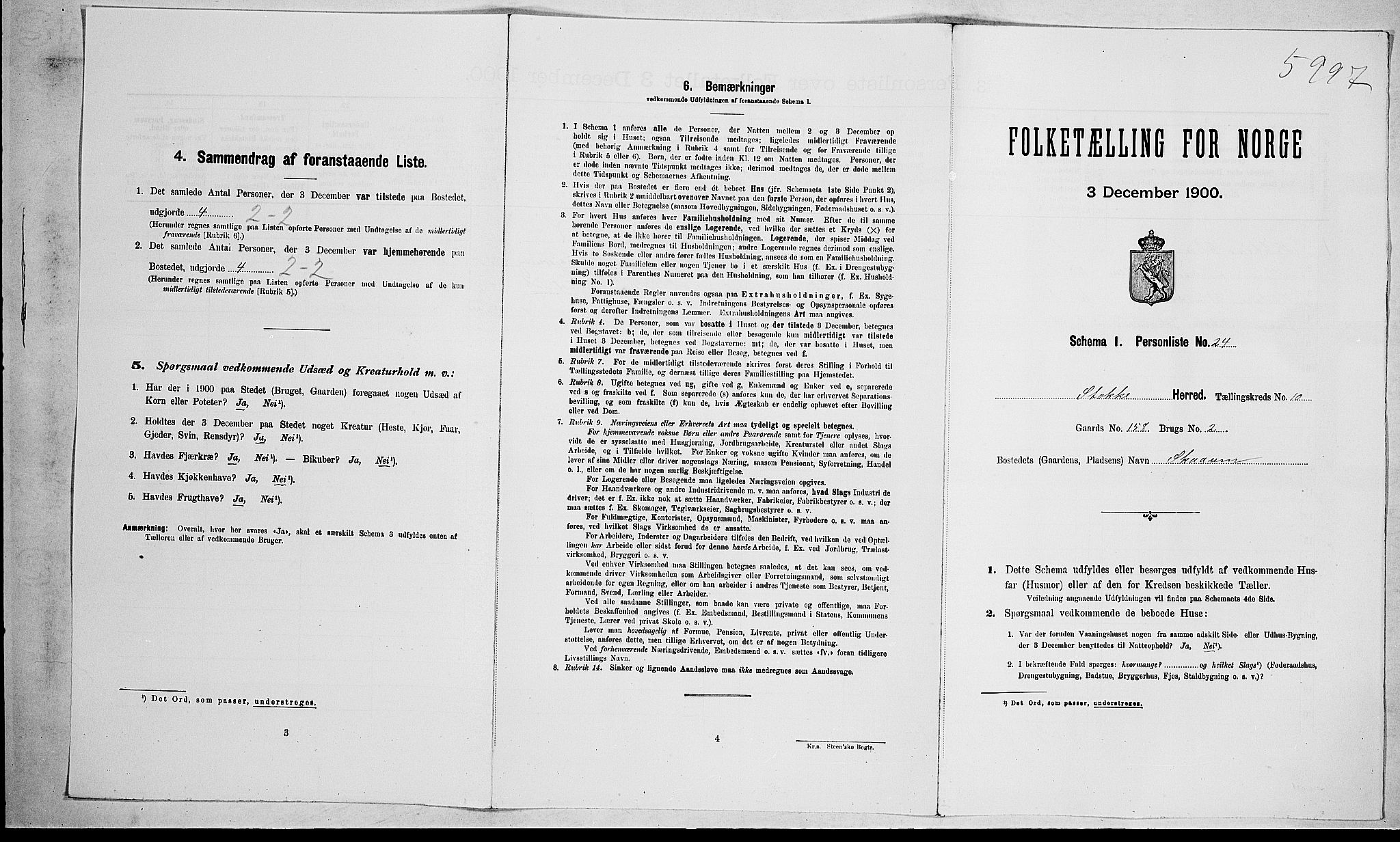 RA, Folketelling 1900 for 0720 Stokke herred, 1900, s. 1642