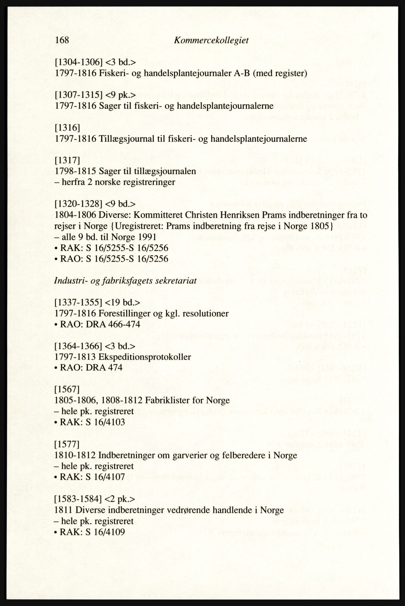 Publikasjoner utgitt av Arkivverket, PUBL/PUBL-001/A/0002: Erik Gøbel: NOREG, Tværregistratur over norgesrelevant materiale i Rigsarkivet i København (2000), 2000, s. 170