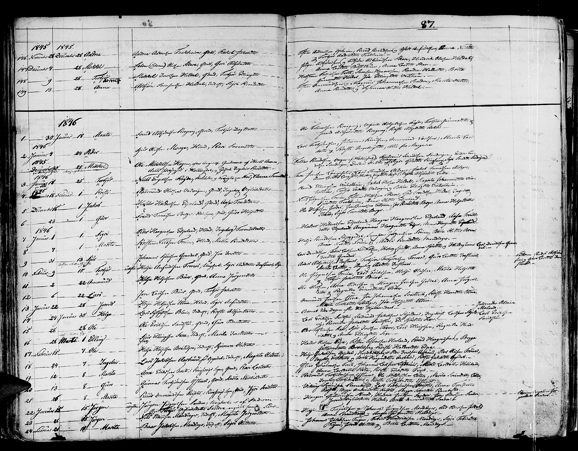 Ullensvang sokneprestembete, SAB/A-78701/H/Haa: Ministerialbok nr. A 10, 1825-1853, s. 87