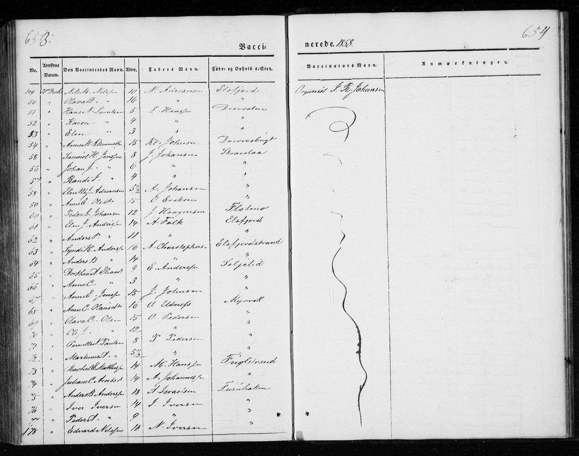 Ministerialprotokoller, klokkerbøker og fødselsregistre - Nordland, AV/SAT-A-1459/825/L0355: Ministerialbok nr. 825A09, 1842-1863, s. 653-654