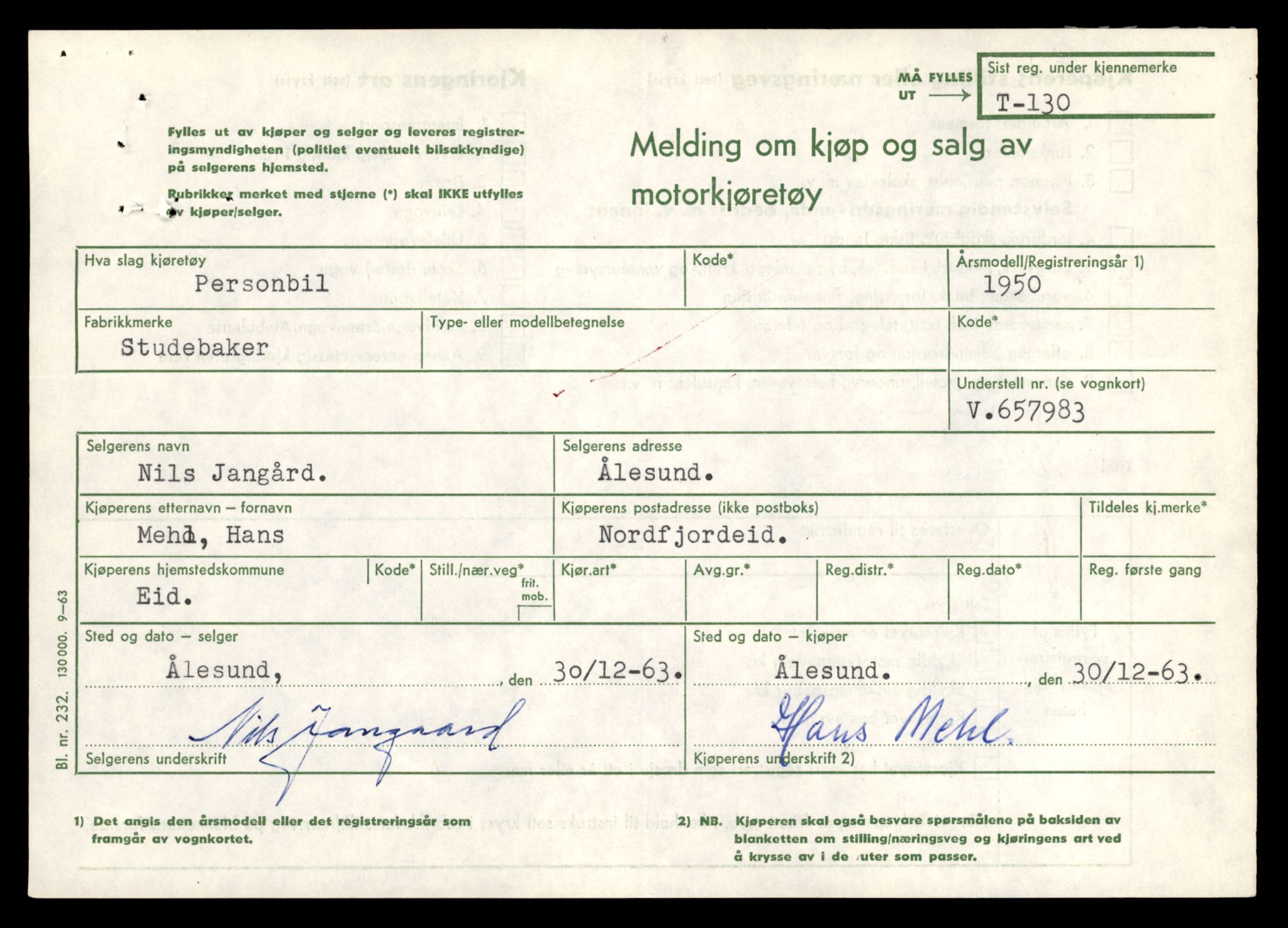 Møre og Romsdal vegkontor - Ålesund trafikkstasjon, AV/SAT-A-4099/F/Fe/L0002: Registreringskort for kjøretøy T 128 - T 231, 1927-1998, s. 91