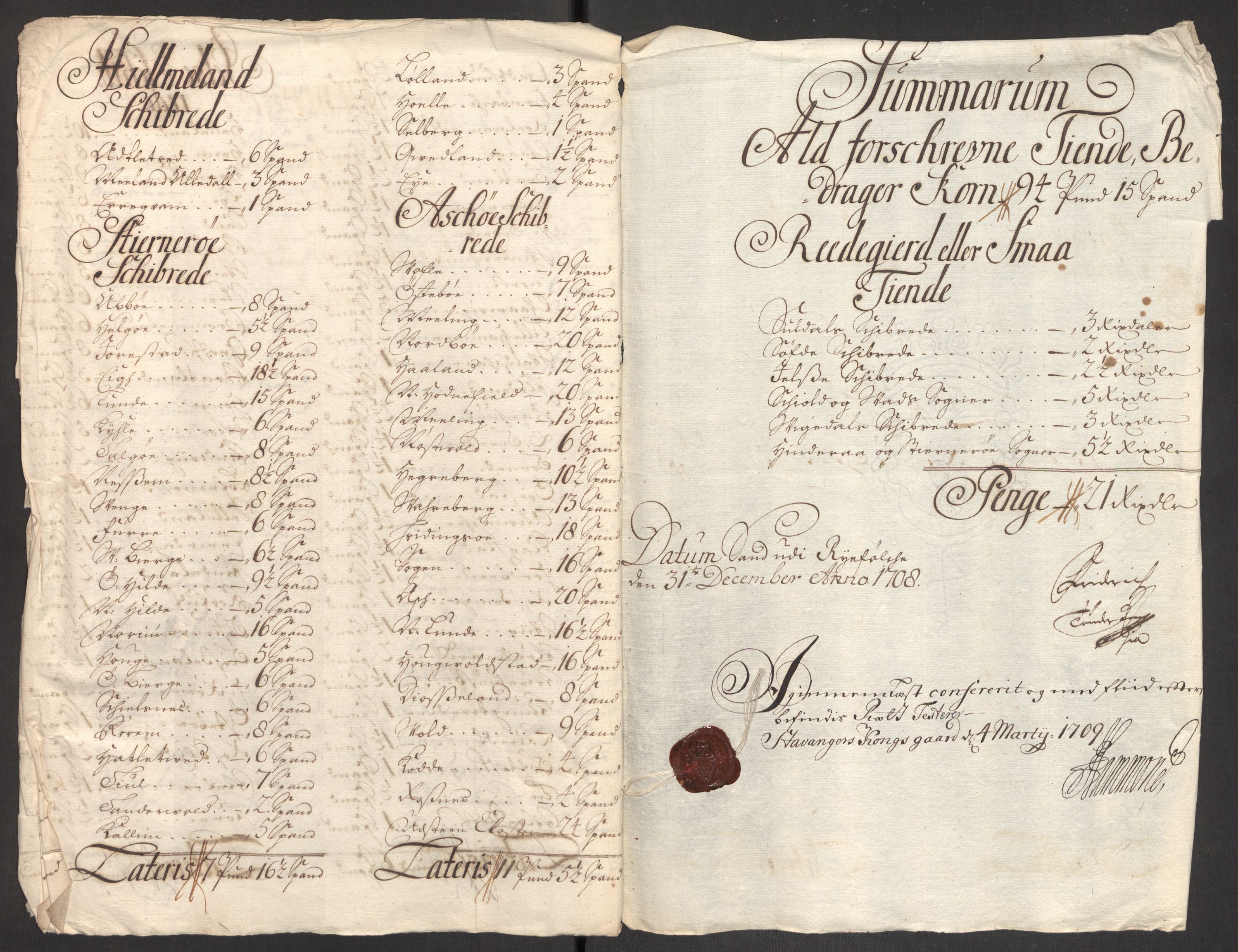 Rentekammeret inntil 1814, Reviderte regnskaper, Fogderegnskap, RA/EA-4092/R47/L2861: Fogderegnskap Ryfylke, 1706-1709, s. 192