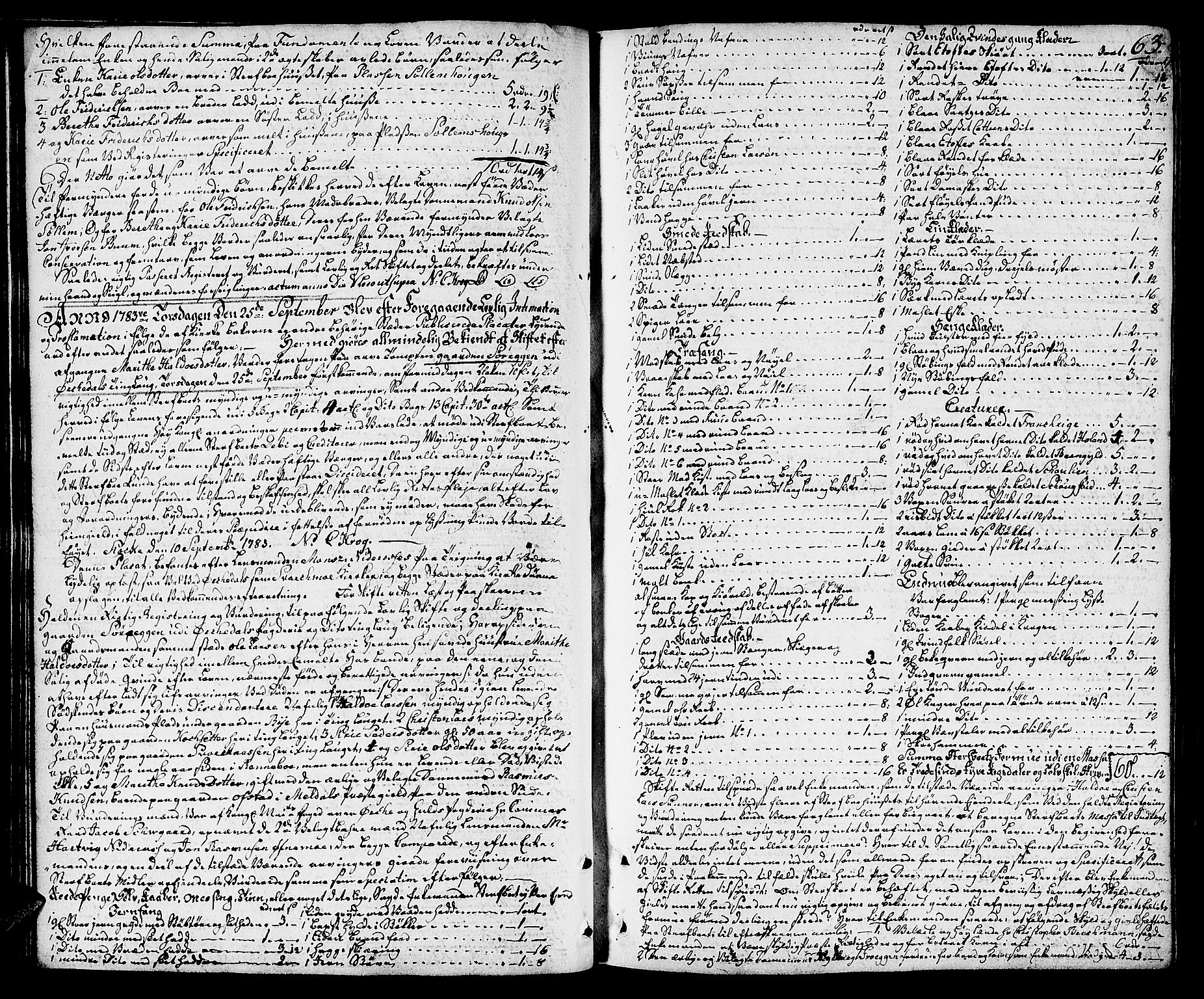 Orkdal sorenskriveri, AV/SAT-A-4169/1/3/3Aa/L0008: Skifteprotokoller, 1782-1796, s. 62b-63a