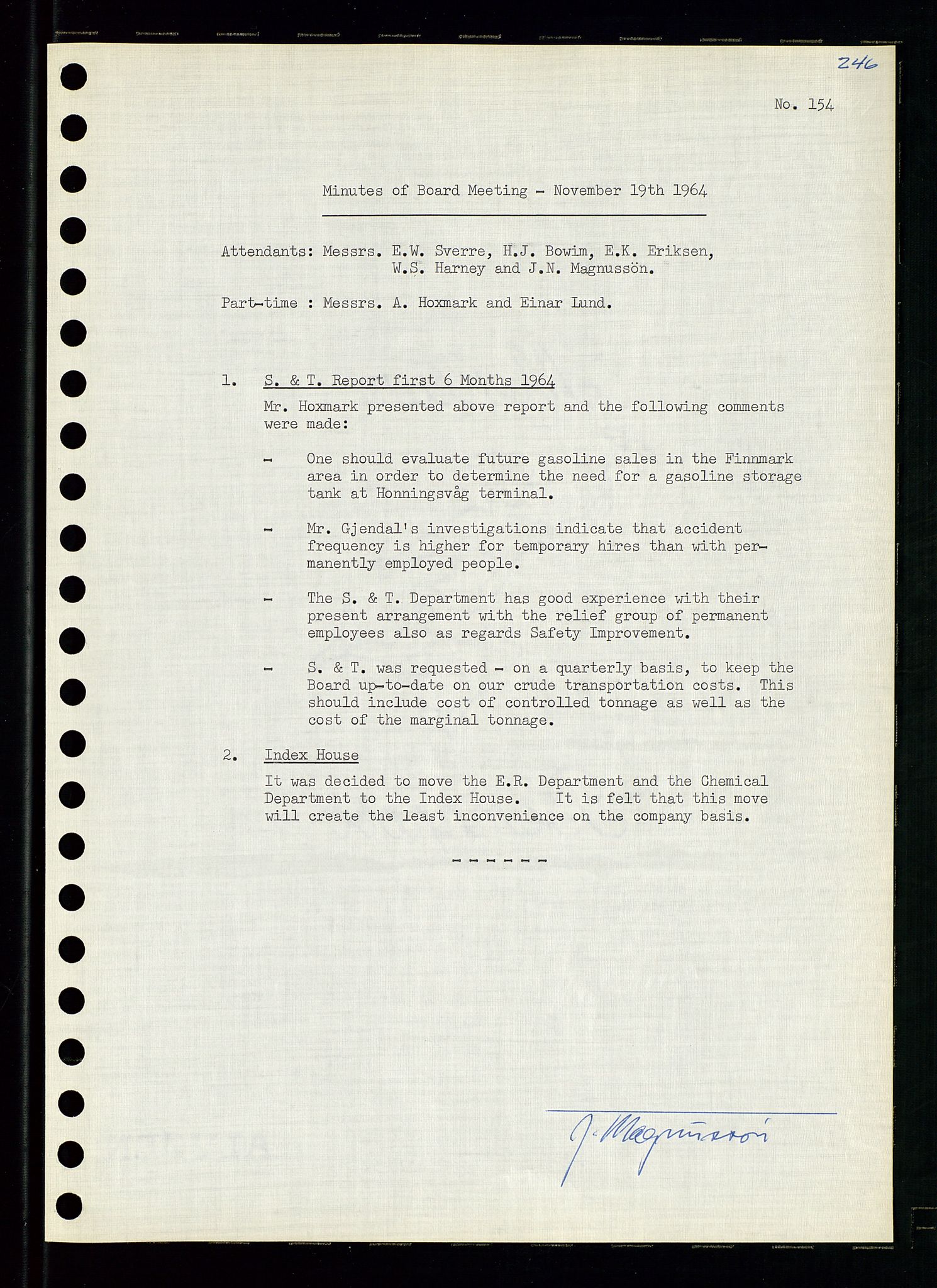 Pa 0982 - Esso Norge A/S, AV/SAST-A-100448/A/Aa/L0001/0004: Den administrerende direksjon Board minutes (styrereferater) / Den administrerende direksjon Board minutes (styrereferater), 1963-1964, s. 17