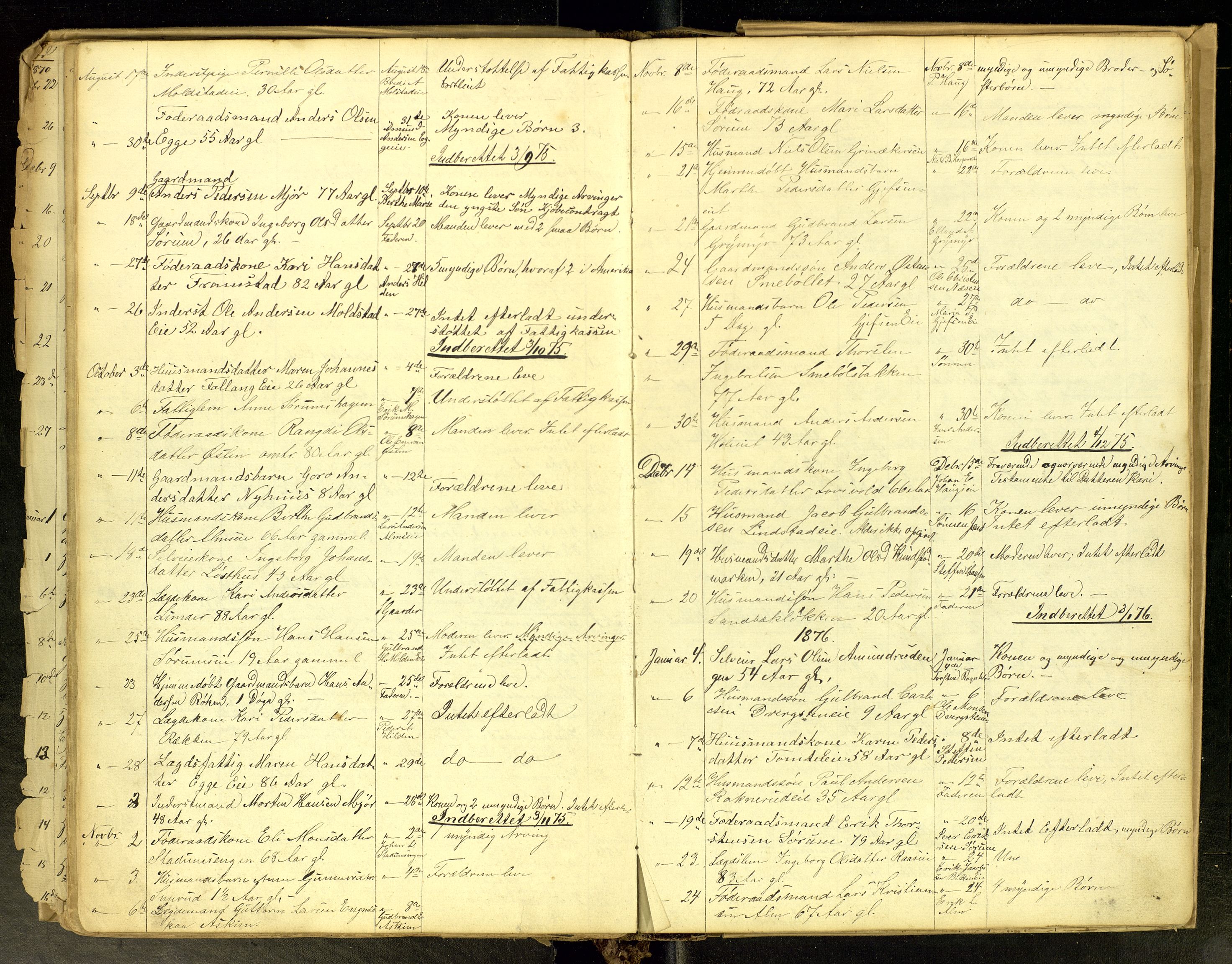 Gran lensmannskontor, AV/SAH-LOG-010/H/Ha/L0001: Dødsfallsprotokoll, 1856-1883