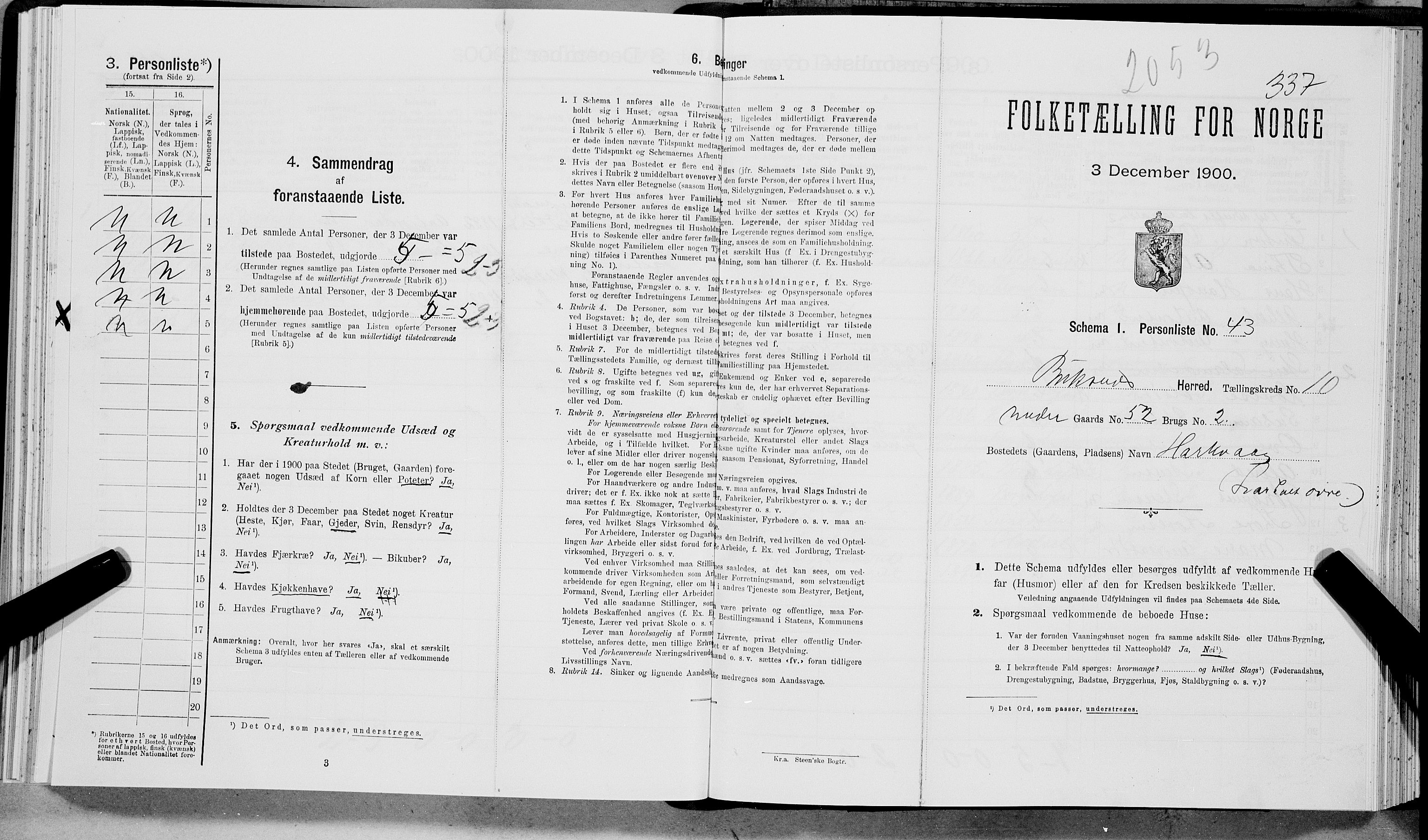 SAT, Folketelling 1900 for 1860 Buksnes herred, 1900, s. 1404