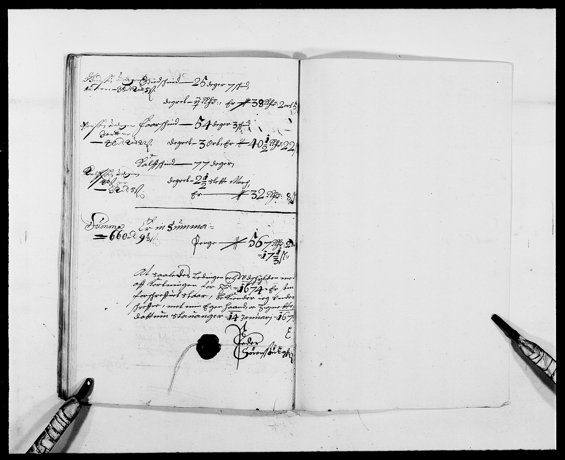 Rentekammeret inntil 1814, Reviderte regnskaper, Fogderegnskap, RA/EA-4092/R46/L2714: Fogderegnskap Jæren og Dalane, 1673-1674, s. 354