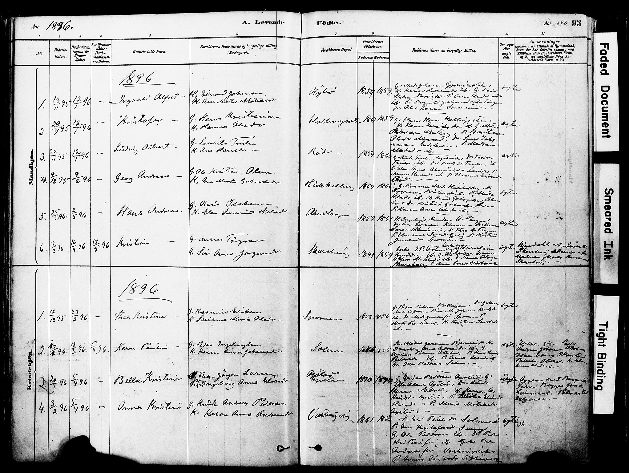Ministerialprotokoller, klokkerbøker og fødselsregistre - Møre og Romsdal, SAT/A-1454/560/L0721: Ministerialbok nr. 560A05, 1878-1917, s. 93