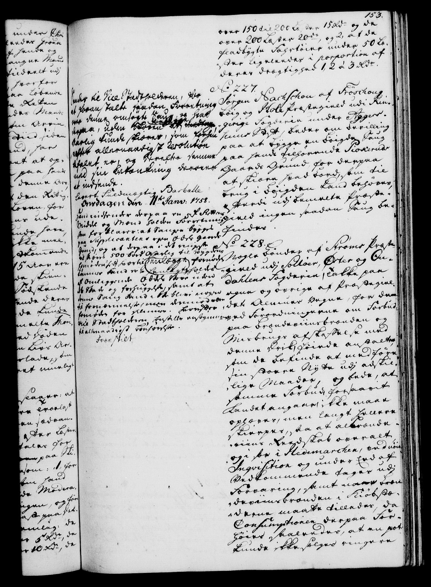 Rentekammeret, Kammerkanselliet, AV/RA-EA-3111/G/Gh/Gha/L0034: Norsk ekstraktmemorialprotokoll (merket RK 53.79), 1756-1759, s. 153