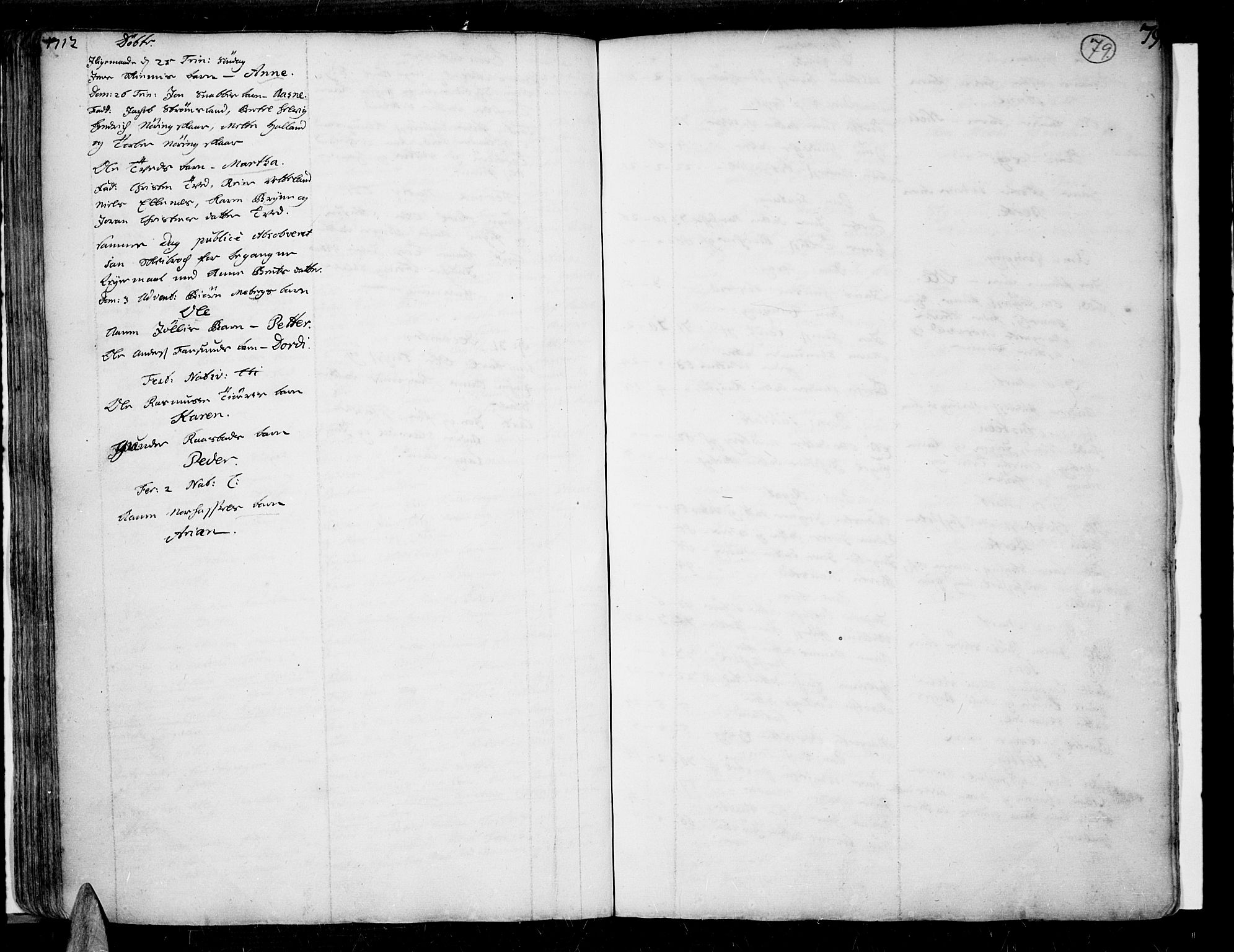 Lista sokneprestkontor, AV/SAK-1111-0027/F/Fa/L0001: Ministerialbok nr. A 1 /1, 1691-1715, s. 79