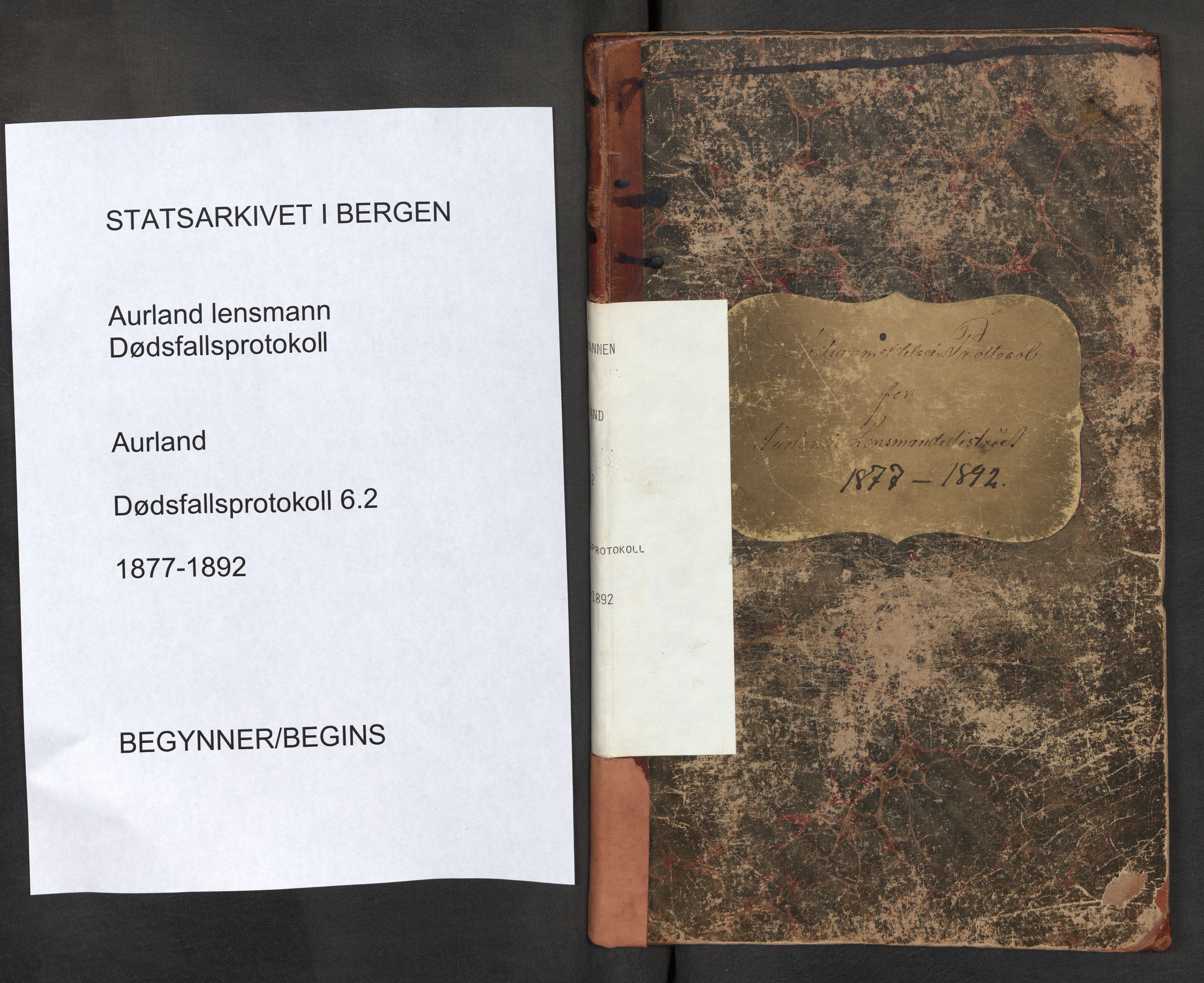 Lensmannen i Aurland, SAB/A-26401/0006/L0002: Dødsfallprotokoll, 1877-1892