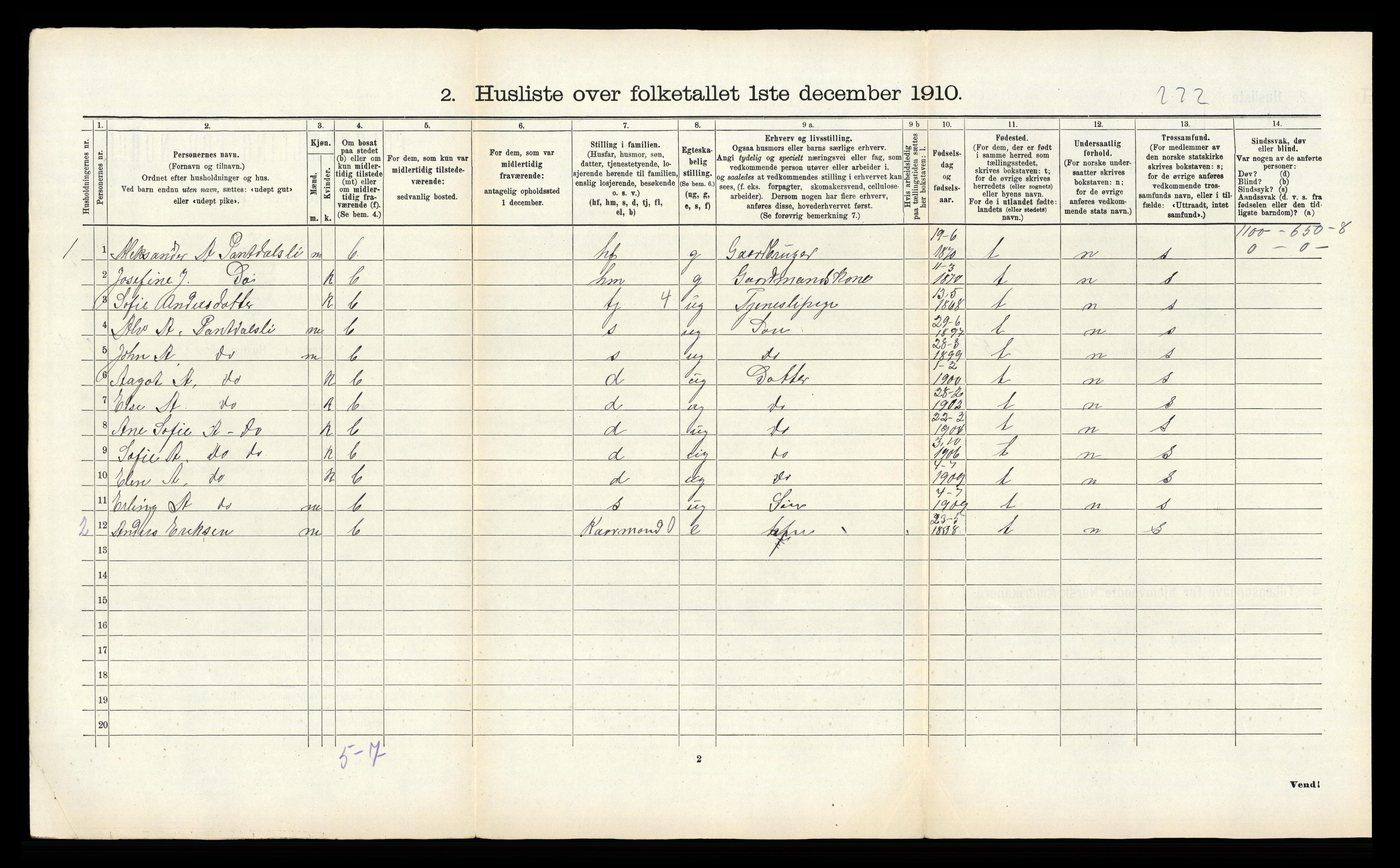 RA, Folketelling 1910 for 1826 Hattfjelldal herred, 1910, s. 80