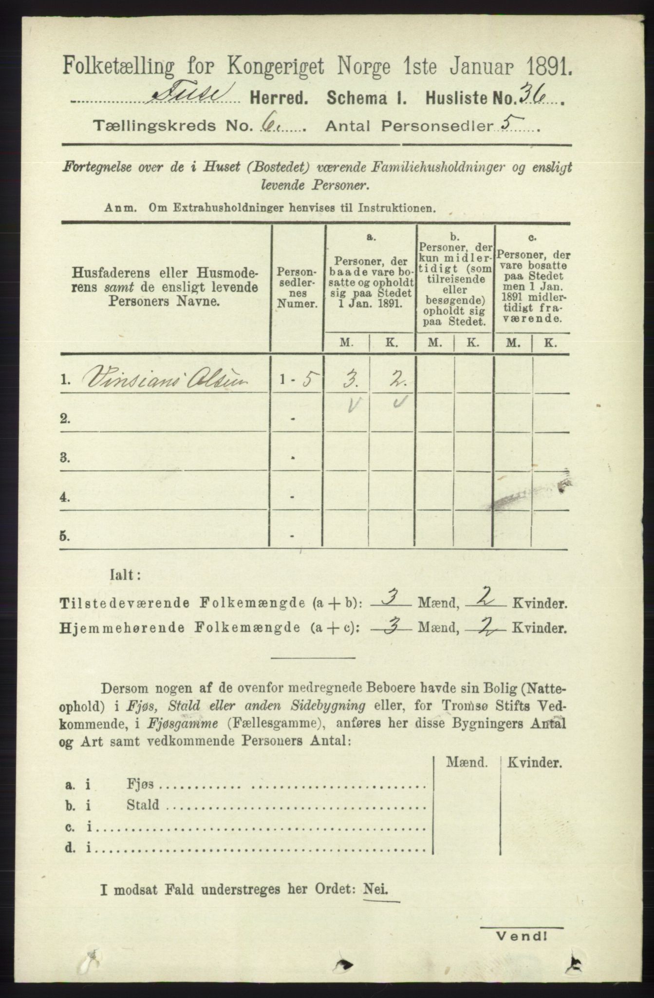 RA, Folketelling 1891 for 1241 Fusa herred, 1891, s. 1078