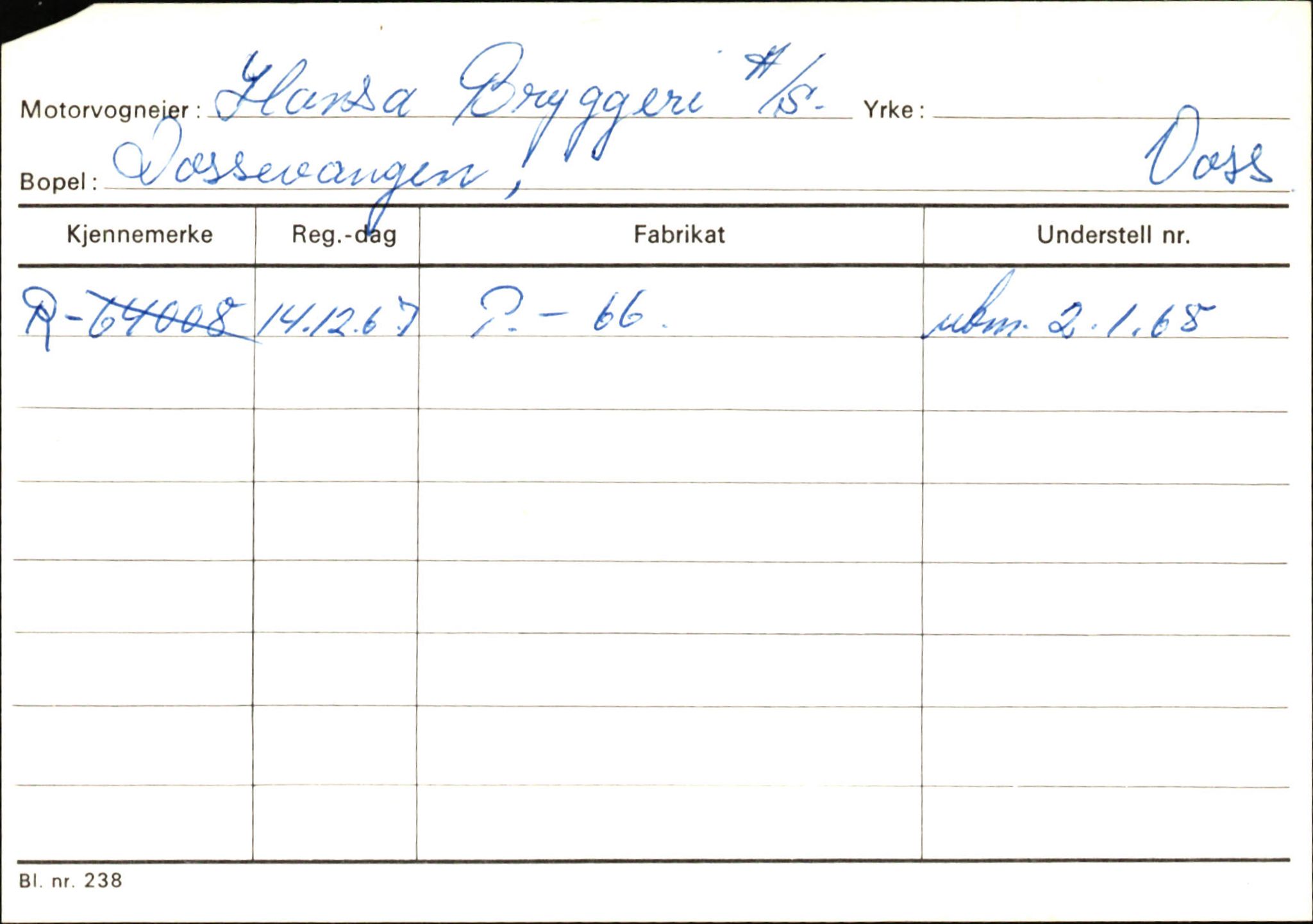 Statens vegvesen, Hordaland vegkontor, SAB/A-5201/2/Ha/L0018: R-eierkort H, 1920-1971, s. 864