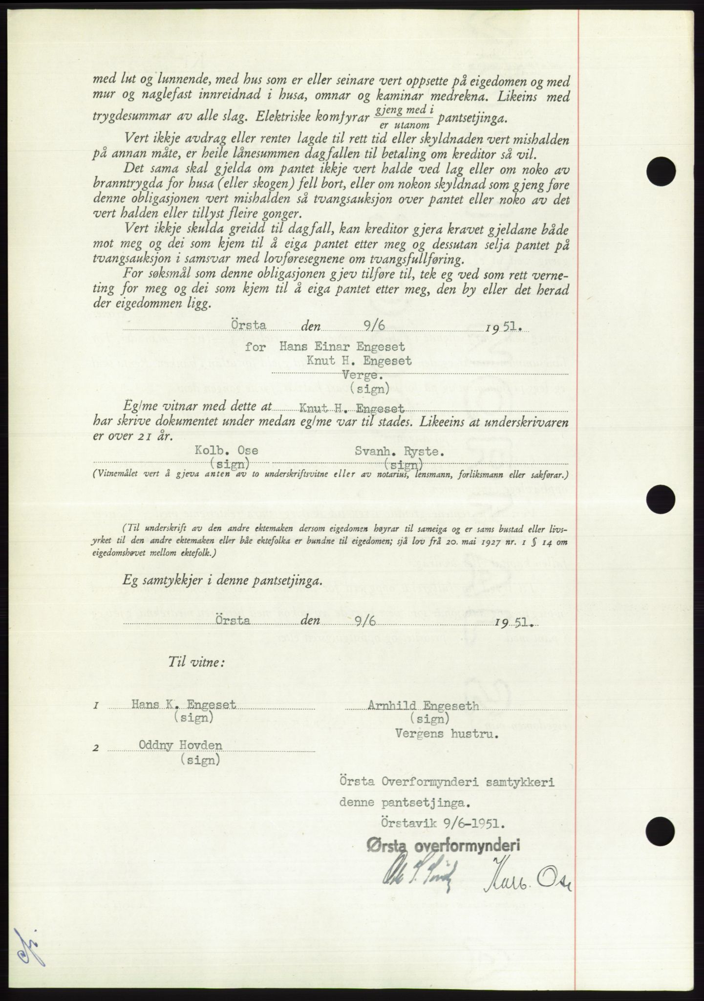 Søre Sunnmøre sorenskriveri, AV/SAT-A-4122/1/2/2C/L0120: Pantebok nr. 8B, 1951-1951, Dagboknr: 1183/1951
