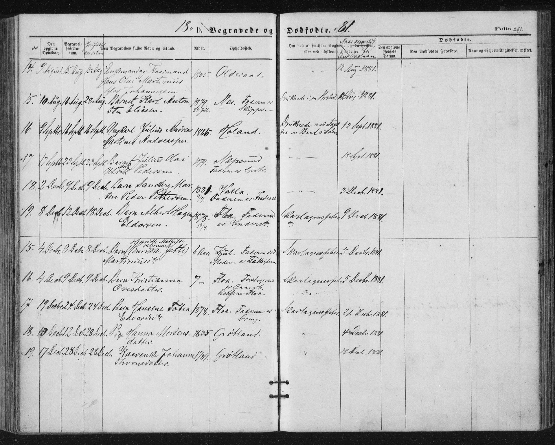 Ministerialprotokoller, klokkerbøker og fødselsregistre - Nordland, SAT/A-1459/816/L0241: Ministerialbok nr. 816A07, 1870-1885, s. 261