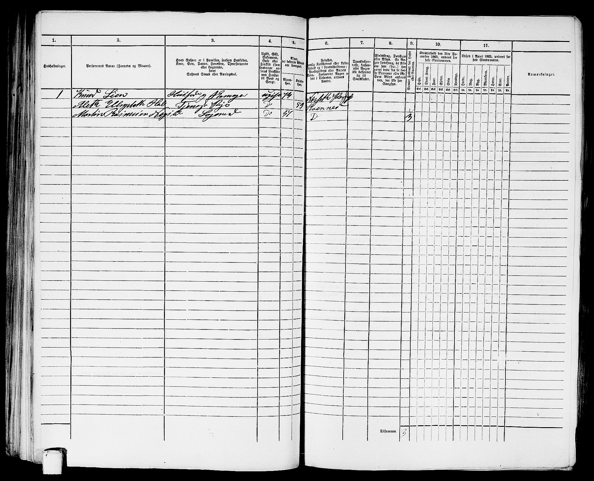 RA, Folketelling 1865 for 1503B Kristiansund prestegjeld, Kristiansund kjøpstad, 1865, s. 648