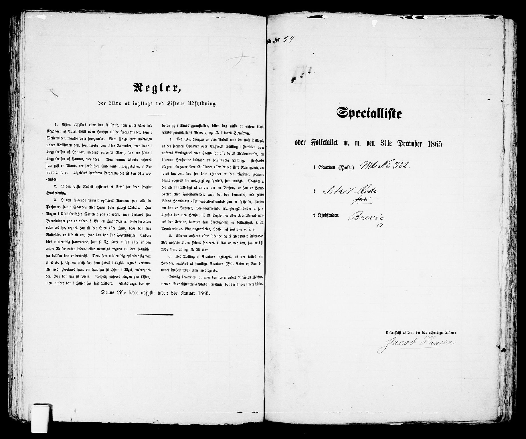 RA, Folketelling 1865 for 0804P Brevik prestegjeld, 1865, s. 258