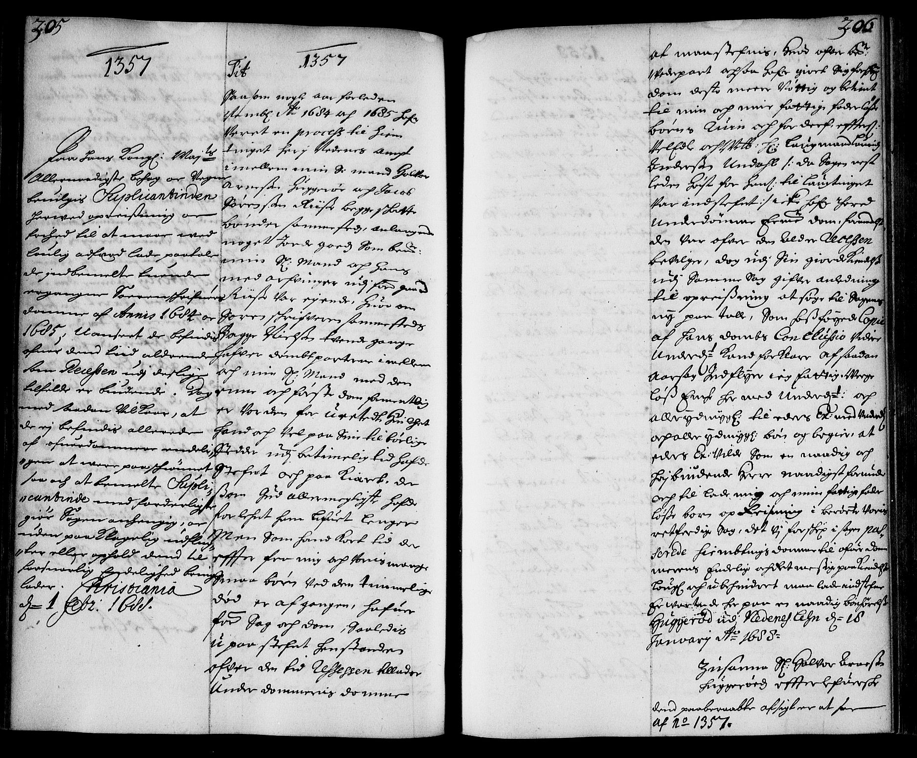 Stattholderembetet 1572-1771, AV/RA-EA-2870/Ae/L0005: Supplikasjons- og resolusjonsprotokoll, 1687-1688, s. 305-306