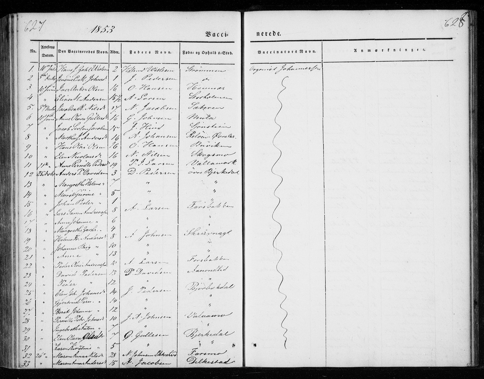 Ministerialprotokoller, klokkerbøker og fødselsregistre - Nordland, AV/SAT-A-1459/825/L0355: Ministerialbok nr. 825A09, 1842-1863, s. 627-628