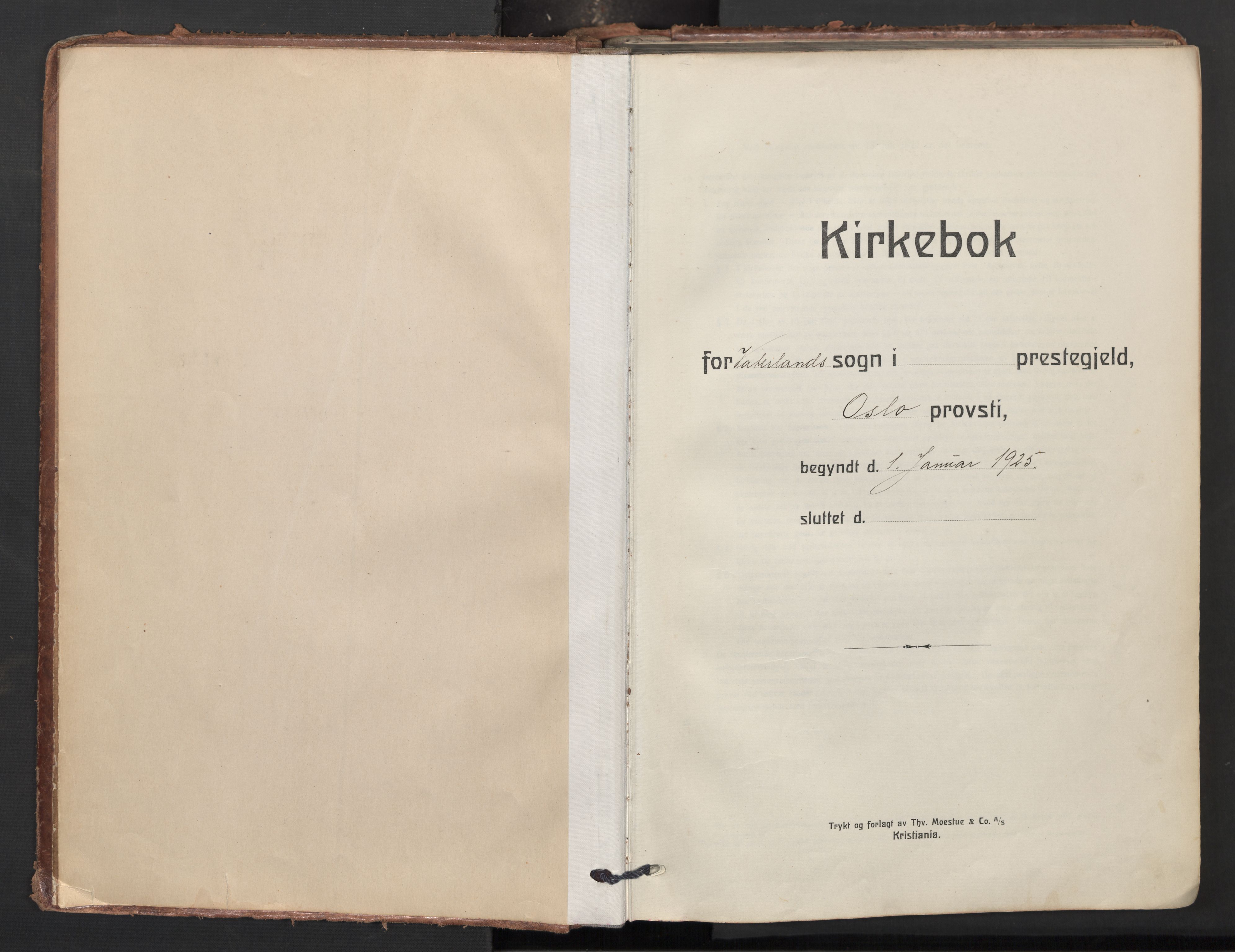 Vaterland prestekontor Kirkebøker, SAO/A-10880/F/Fa: Ministerialbok nr. 4, 1925-1951