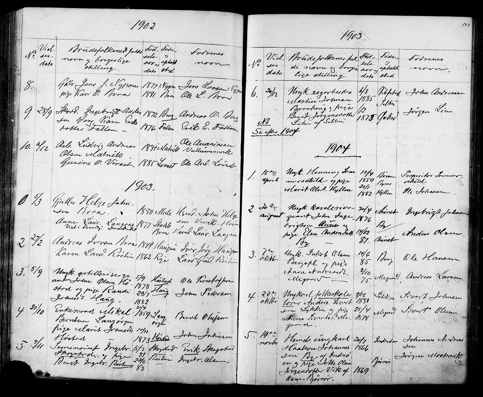 Ministerialprotokoller, klokkerbøker og fødselsregistre - Sør-Trøndelag, AV/SAT-A-1456/612/L0387: Klokkerbok nr. 612C03, 1874-1908, s. 193
