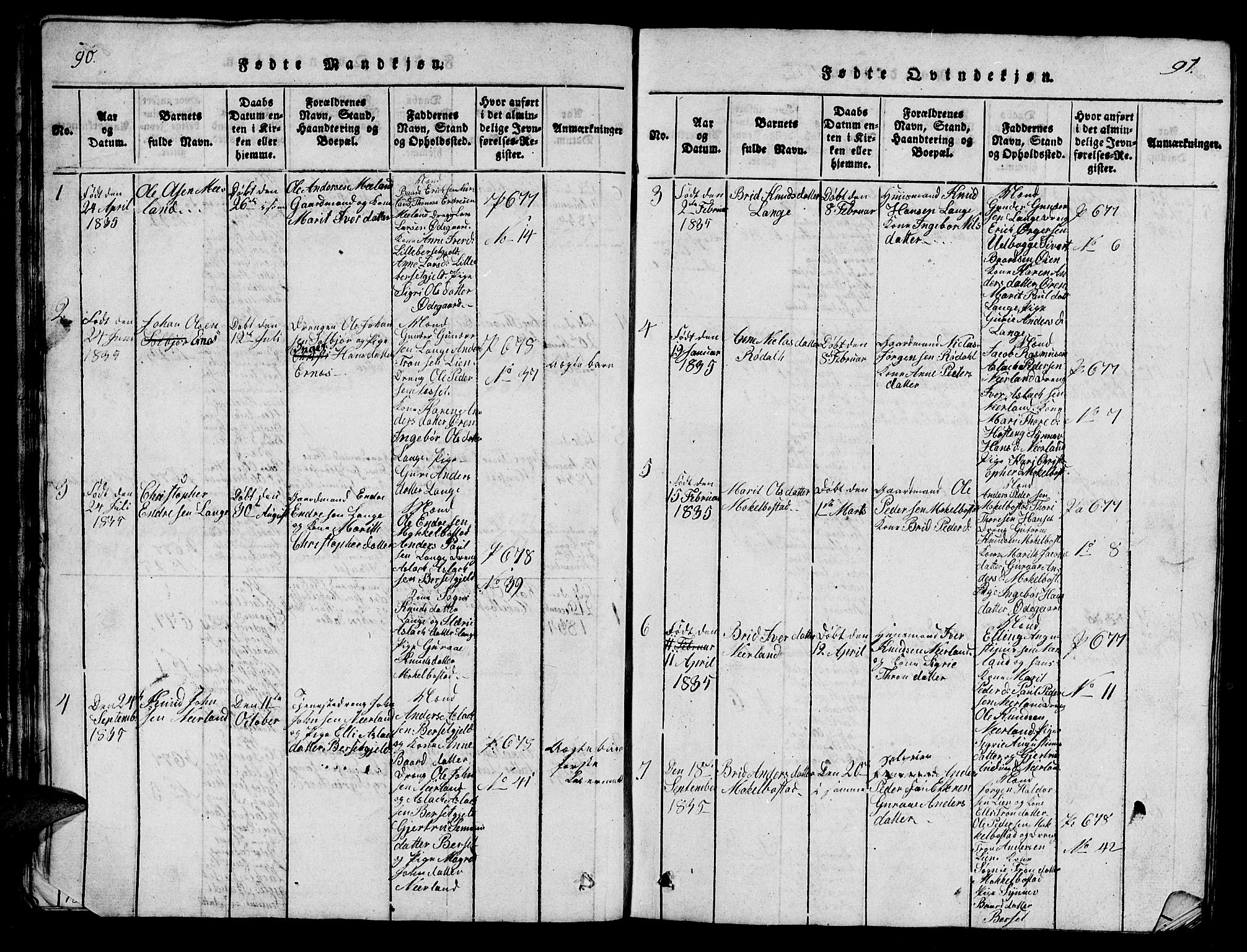 Ministerialprotokoller, klokkerbøker og fødselsregistre - Møre og Romsdal, AV/SAT-A-1454/554/L0644: Klokkerbok nr. 554C01, 1818-1851, s. 90-91