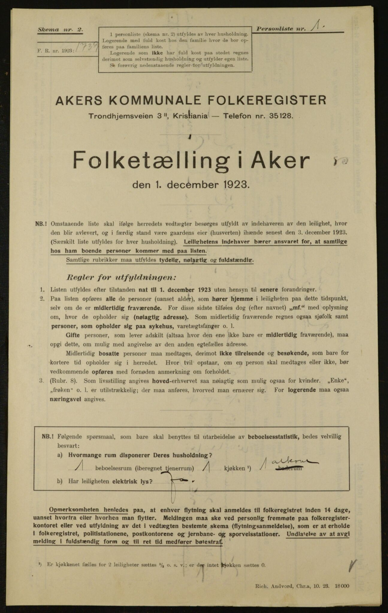 , Kommunal folketelling 1.12.1923 for Aker, 1923, s. 33550