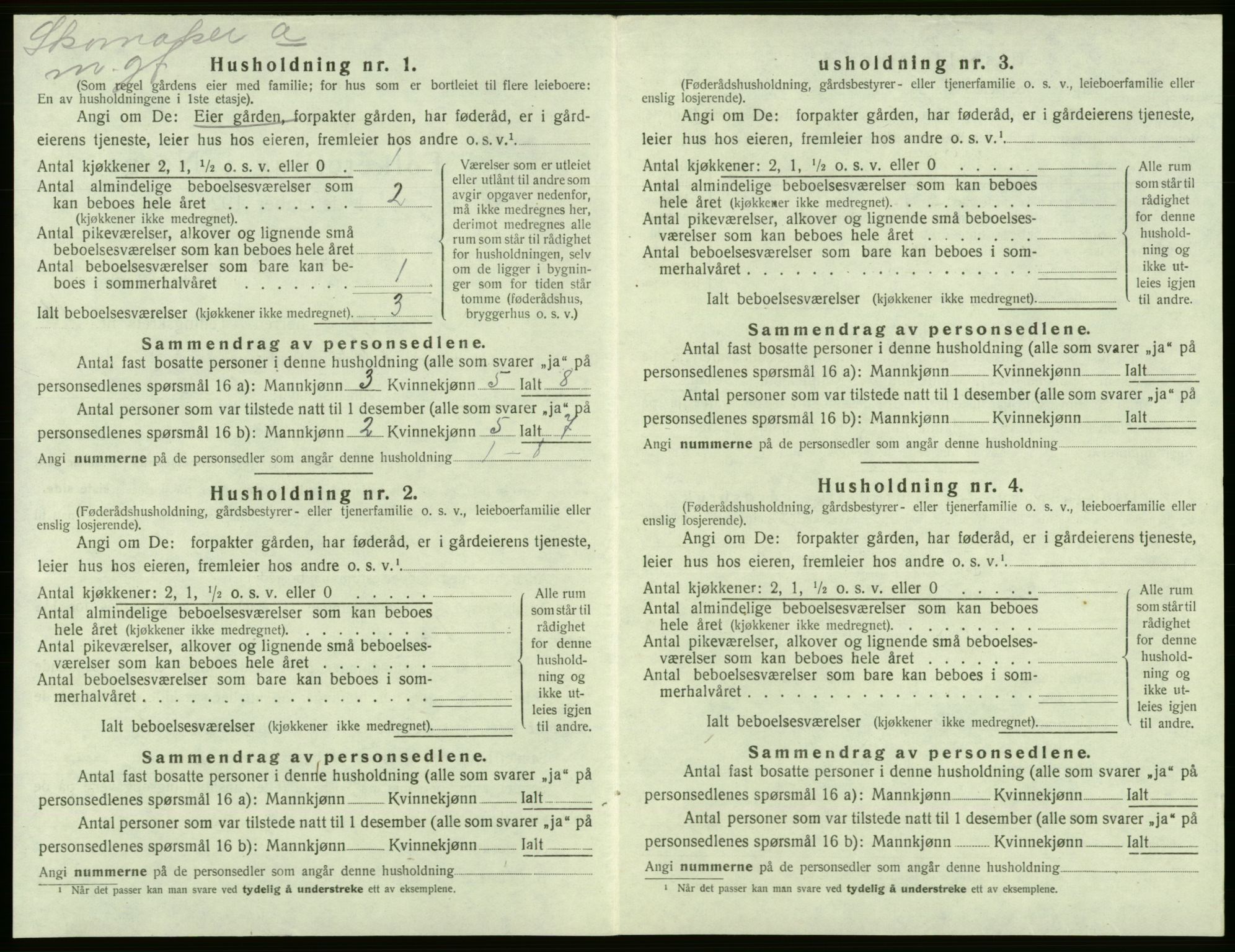 SAB, Folketelling 1920 for 1223 Tysnes herred, 1920, s. 1596