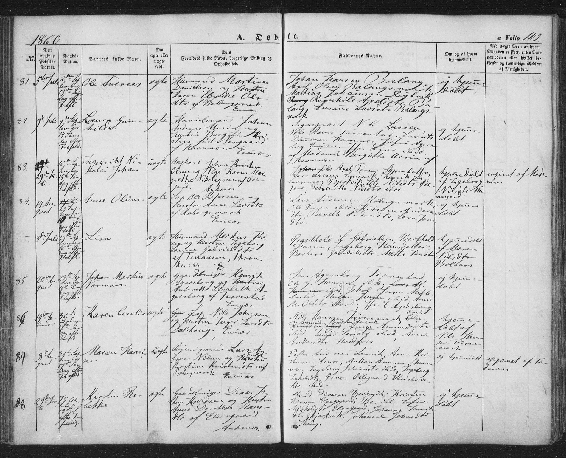 Ministerialprotokoller, klokkerbøker og fødselsregistre - Nordland, AV/SAT-A-1459/863/L0895: Ministerialbok nr. 863A07, 1851-1860, s. 107