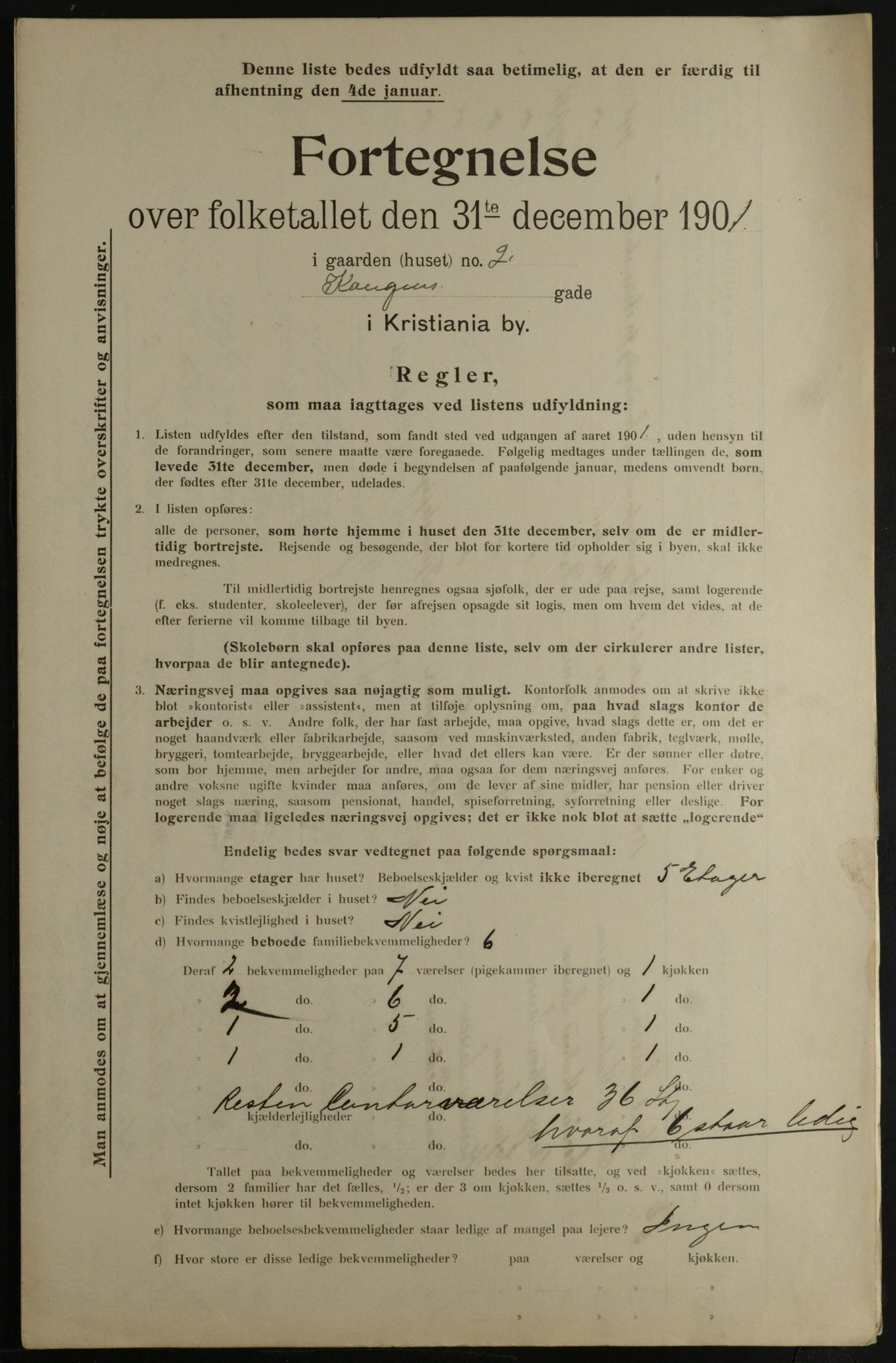 OBA, Kommunal folketelling 31.12.1901 for Kristiania kjøpstad, 1901, s. 8167