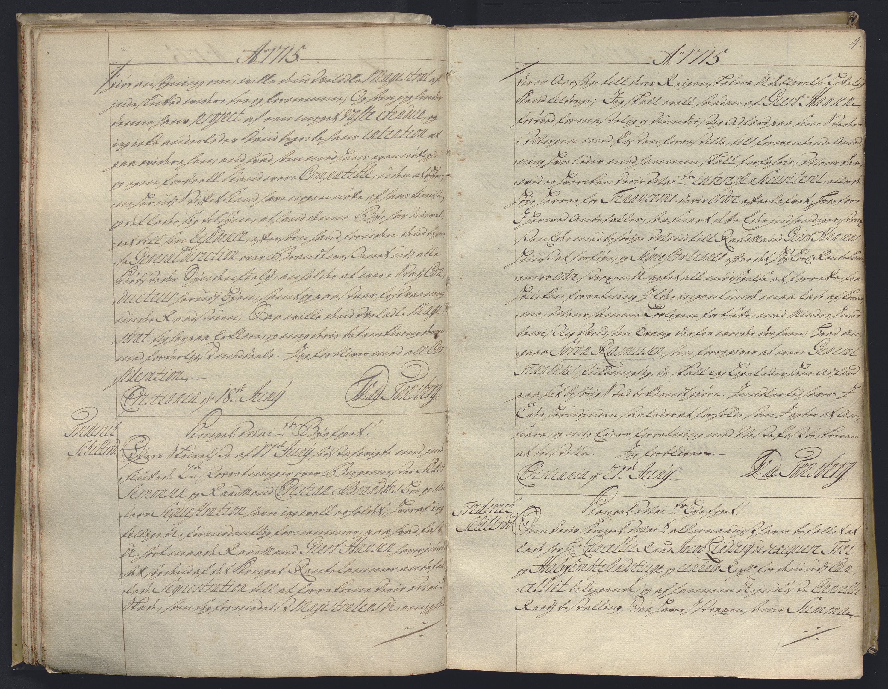 Kristiania stiftamt, AV/SAO-A-10386/B/Ba/L0004: Kopibok, 1715-1717, s. 3b-4a