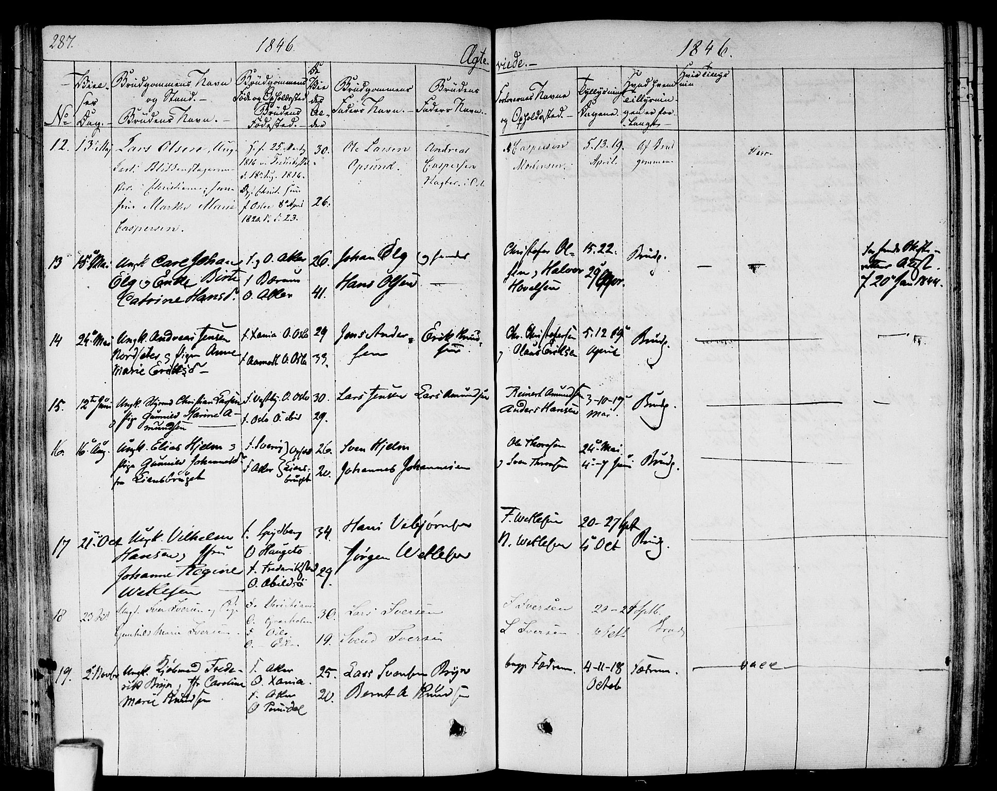 Gamlebyen prestekontor Kirkebøker, AV/SAO-A-10884/F/Fa/L0003: Ministerialbok nr. 3, 1829-1849, s. 287