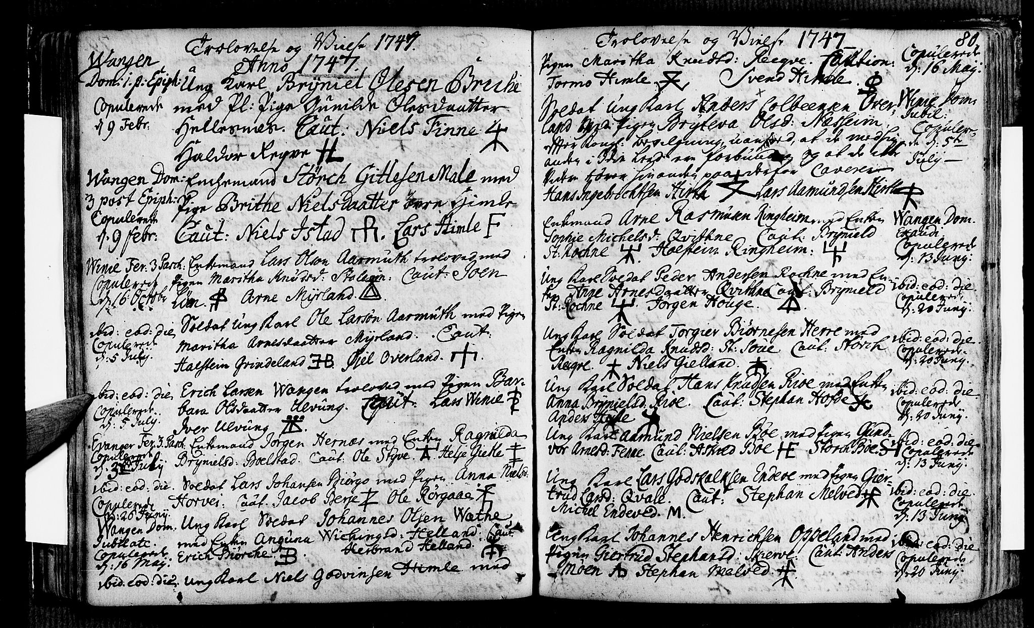 Voss sokneprestembete, SAB/A-79001/H/Haa: Ministerialbok nr. A 7, 1731-1773, s. 80