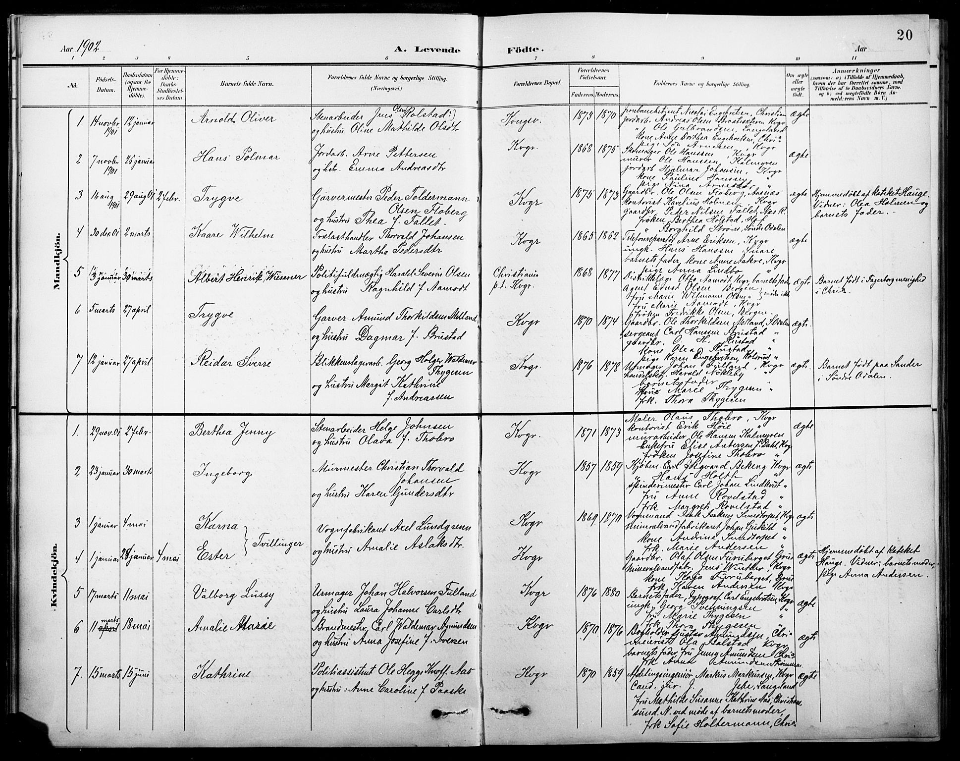 Vinger prestekontor, AV/SAH-PREST-024/H/Ha/Hab/L0005: Klokkerbok nr. 5, 1895-1920, s. 20