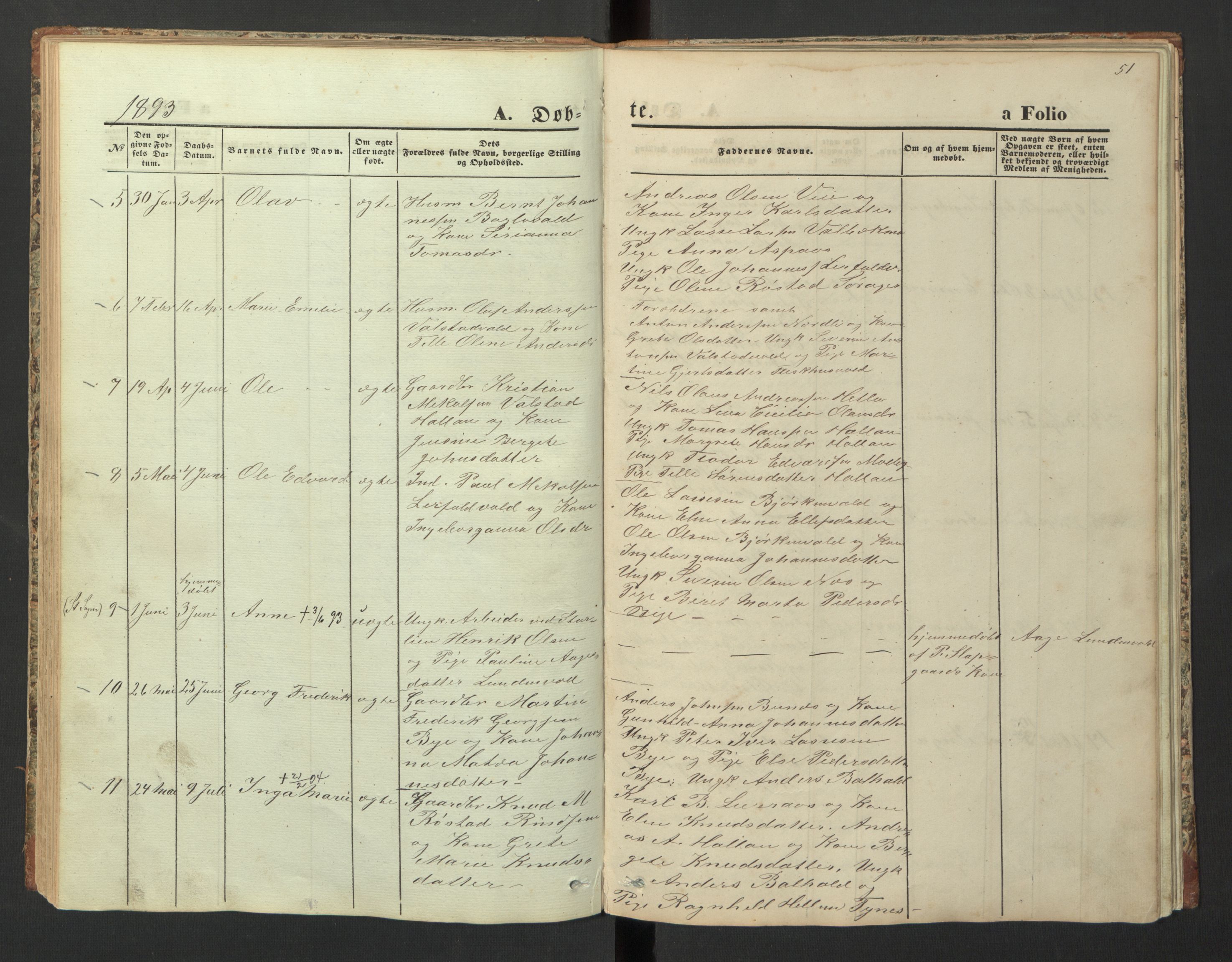 Ministerialprotokoller, klokkerbøker og fødselsregistre - Nord-Trøndelag, SAT/A-1458/726/L0271: Klokkerbok nr. 726C02, 1869-1897, s. 51