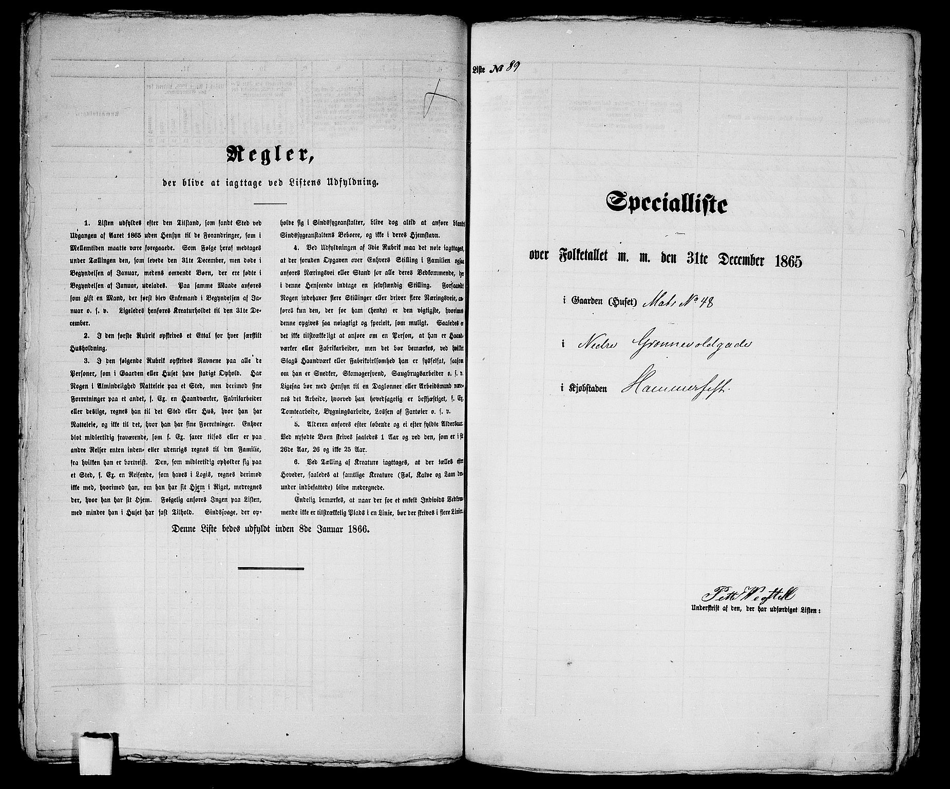 RA, Folketelling 1865 for 2001B Hammerfest prestegjeld, Hammerfest kjøpstad, 1865, s. 185