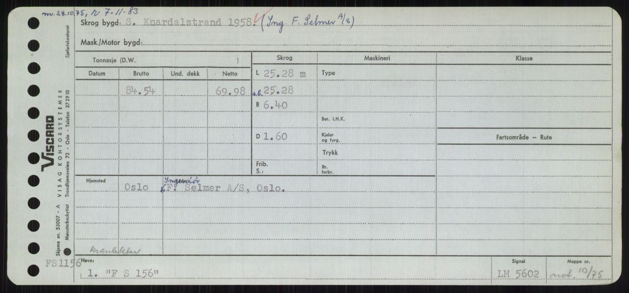 Sjøfartsdirektoratet med forløpere, Skipsmålingen, RA/S-1627/H/Hc/L0001: Lektere, A-Y, s. 151