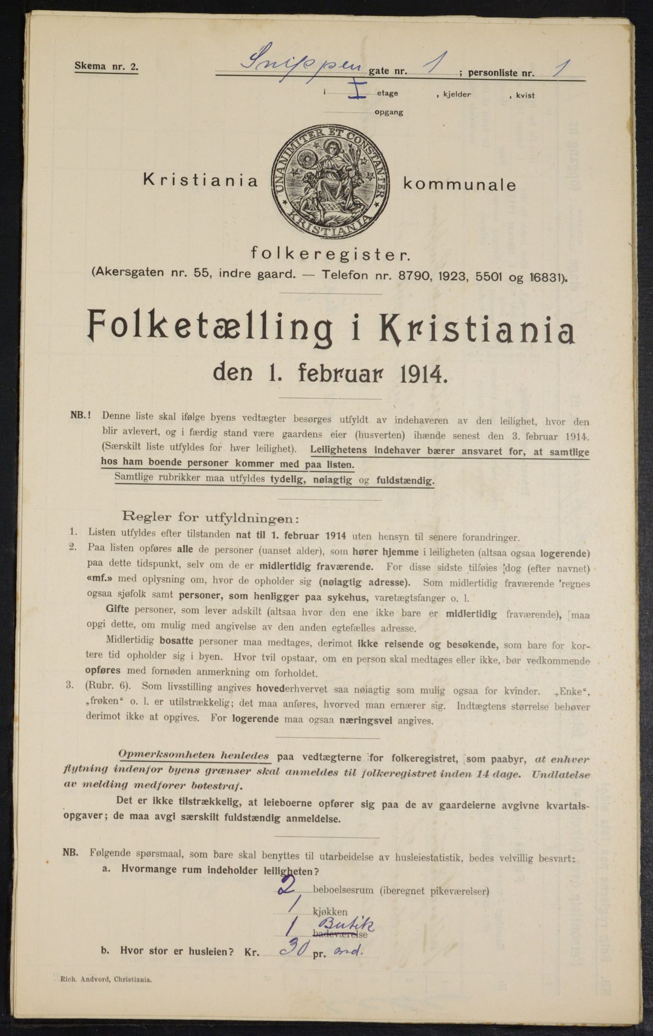 OBA, Kommunal folketelling 1.2.1914 for Kristiania, 1914, s. 97847