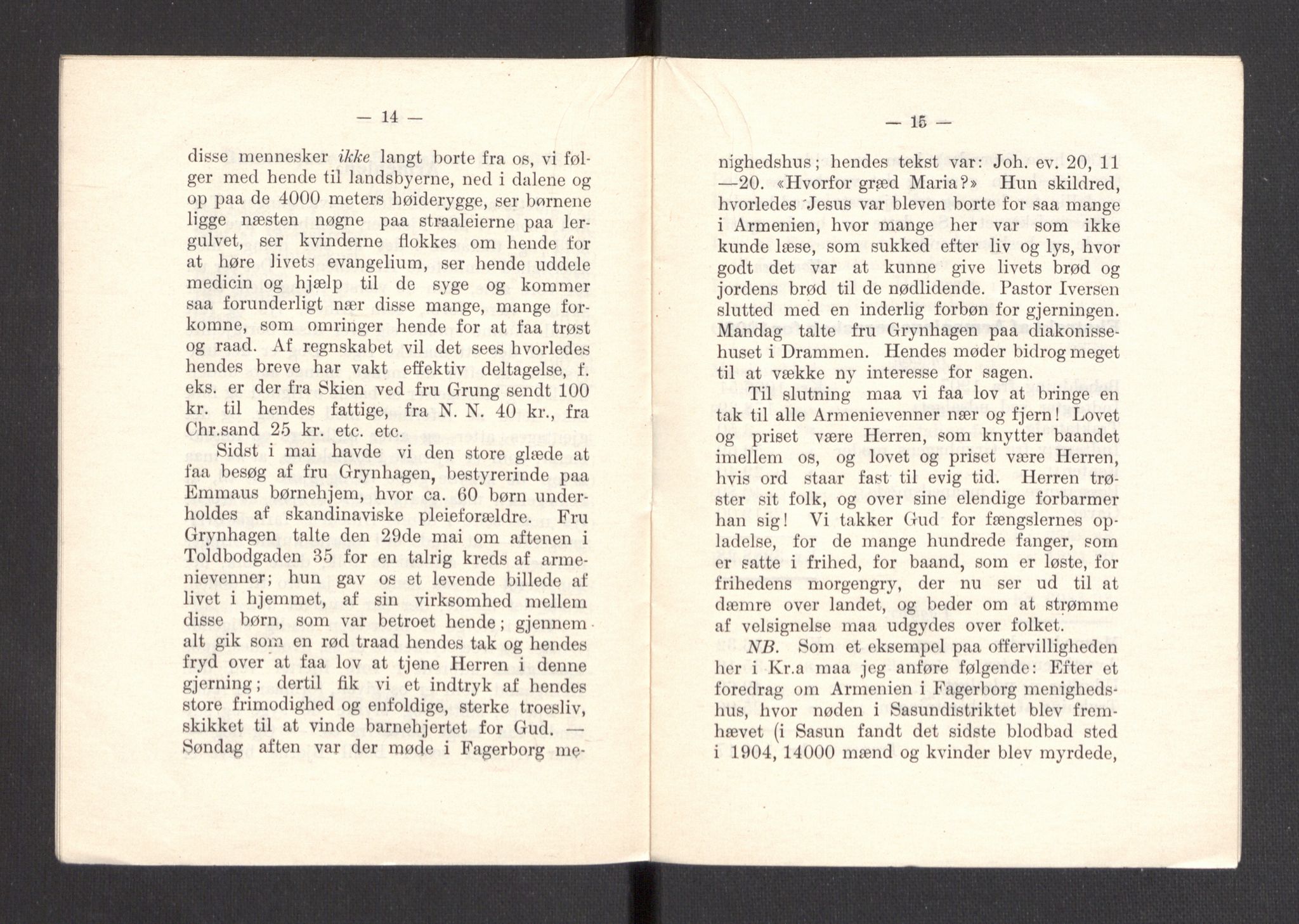 Kvinnelige Misjonsarbeidere, AV/RA-PA-0699/F/Fa/L0001/0007: -- / Årsmeldinger, trykte, 1906-1915