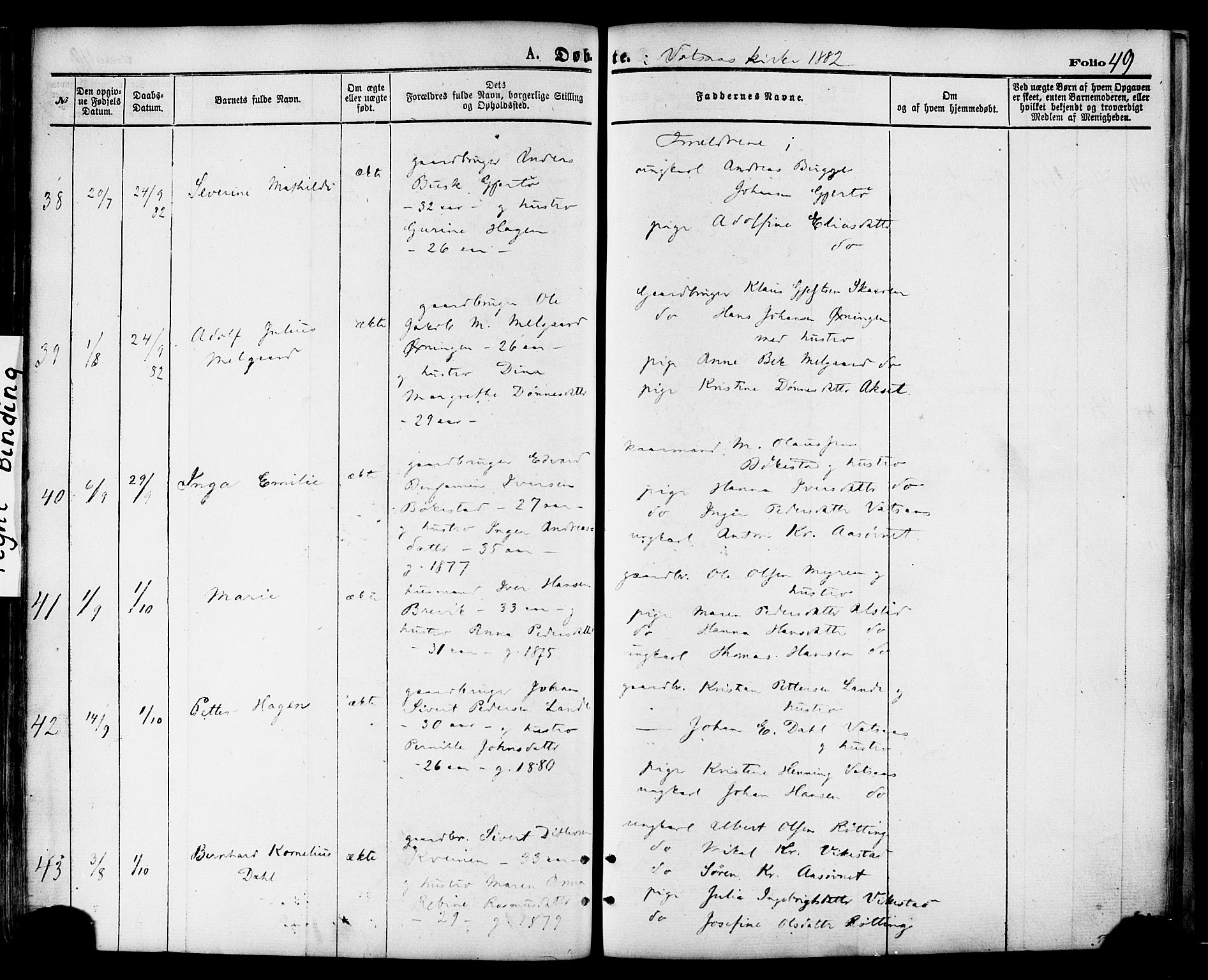 Ministerialprotokoller, klokkerbøker og fødselsregistre - Nordland, AV/SAT-A-1459/810/L0148: Ministerialbok nr. 810A09 /1, 1874-1884, s. 49